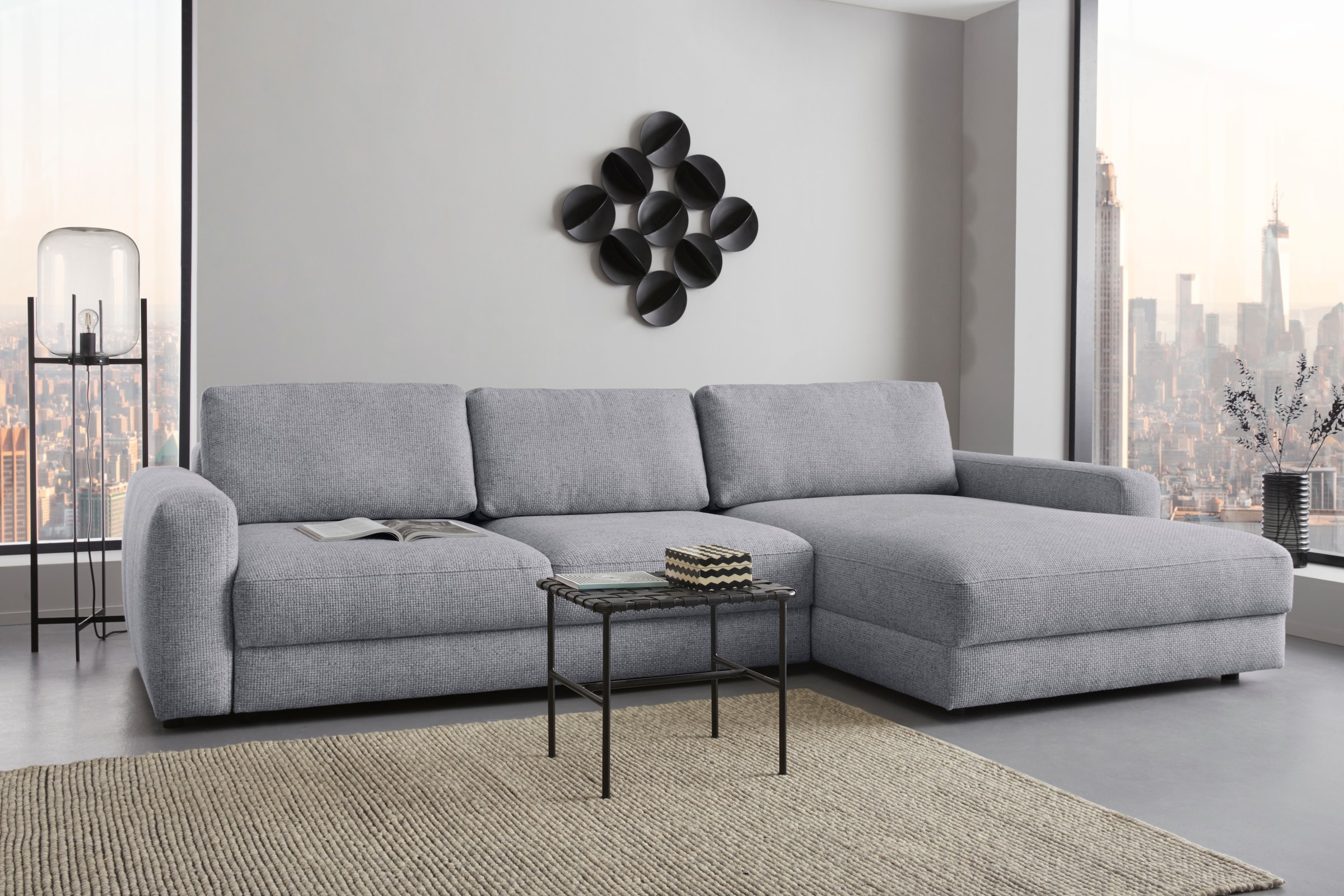 Home affaire Ecksofa "Bloomfield, bequem und elegant, Breite 303cm, L-Form" günstig online kaufen