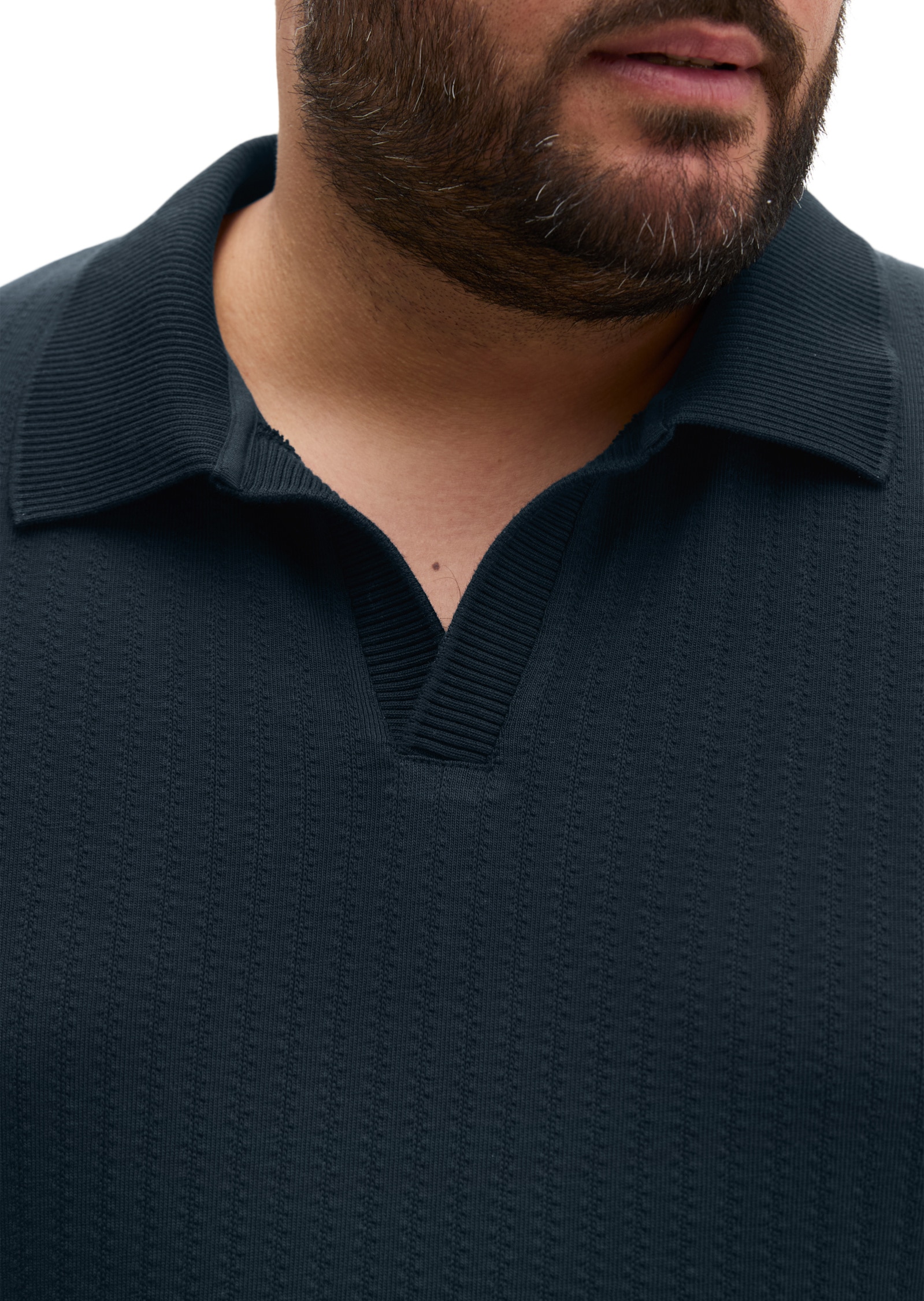 Marc O'Polo Poloshirt »aus schwerem Ripp-Jersey«