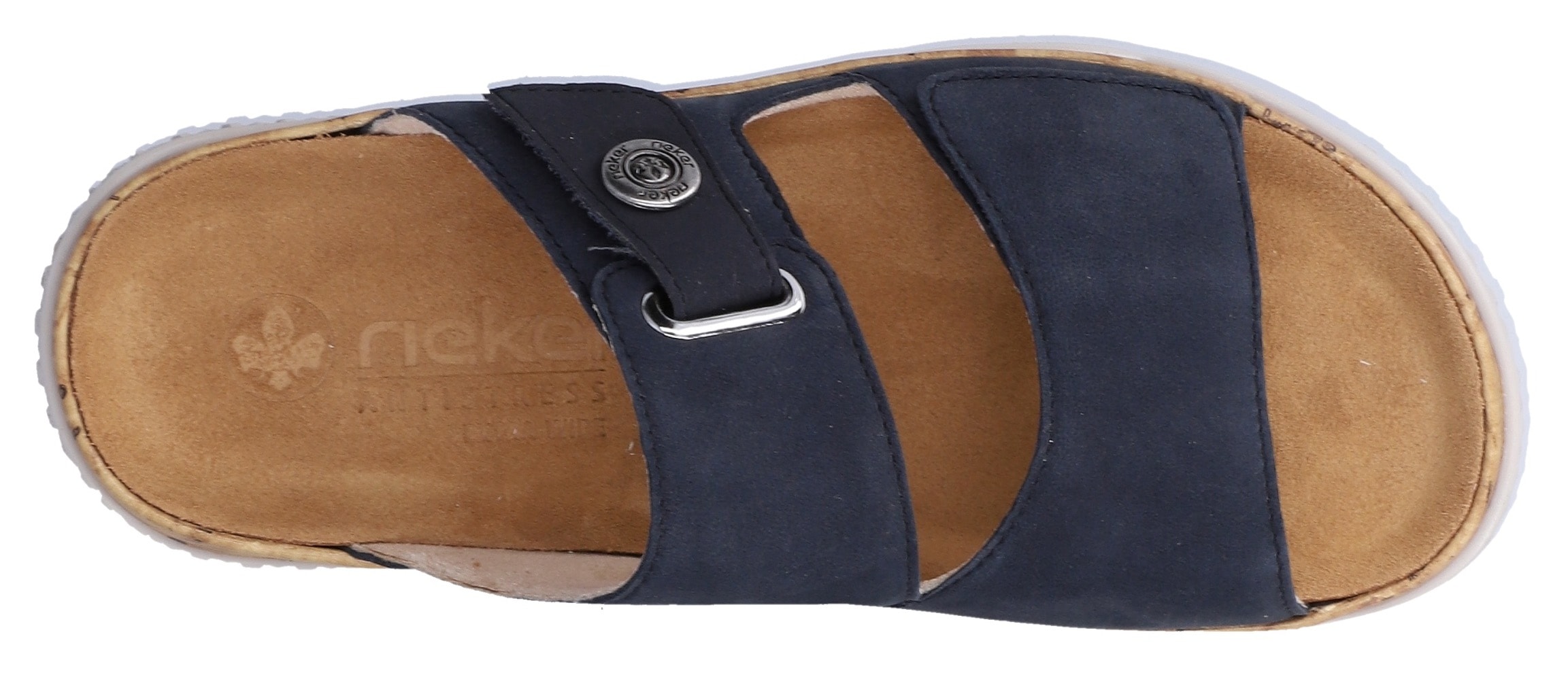 Rieker Pantolette  Sommerschuh, Schlupfschuh, Hausschuh mit Klettriemchen