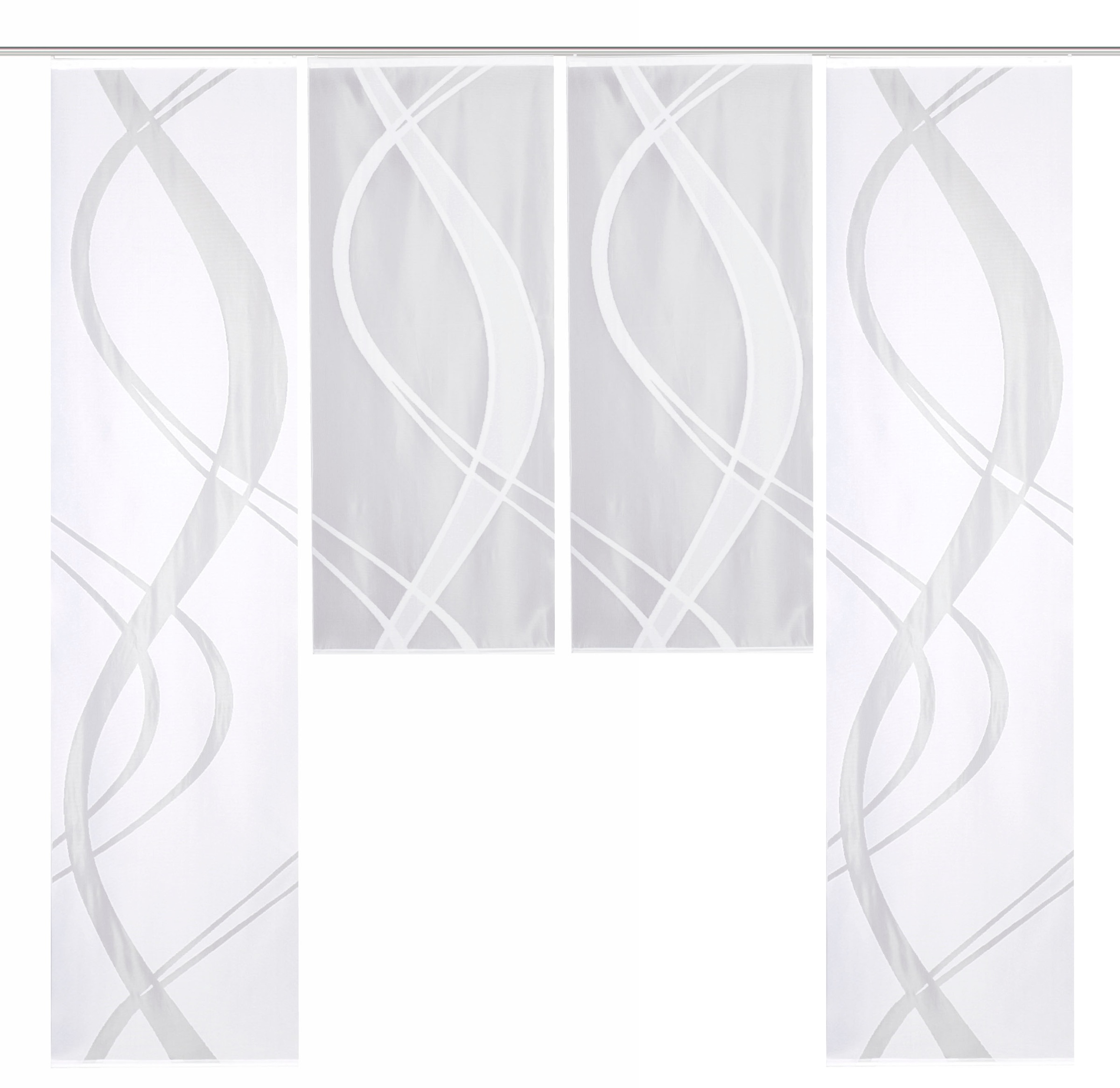 HOME WOHNIDEEN Schiebegardine "TIBASA" Paneelwagen 4 Stk. tlg. halbtranspar günstig online kaufen