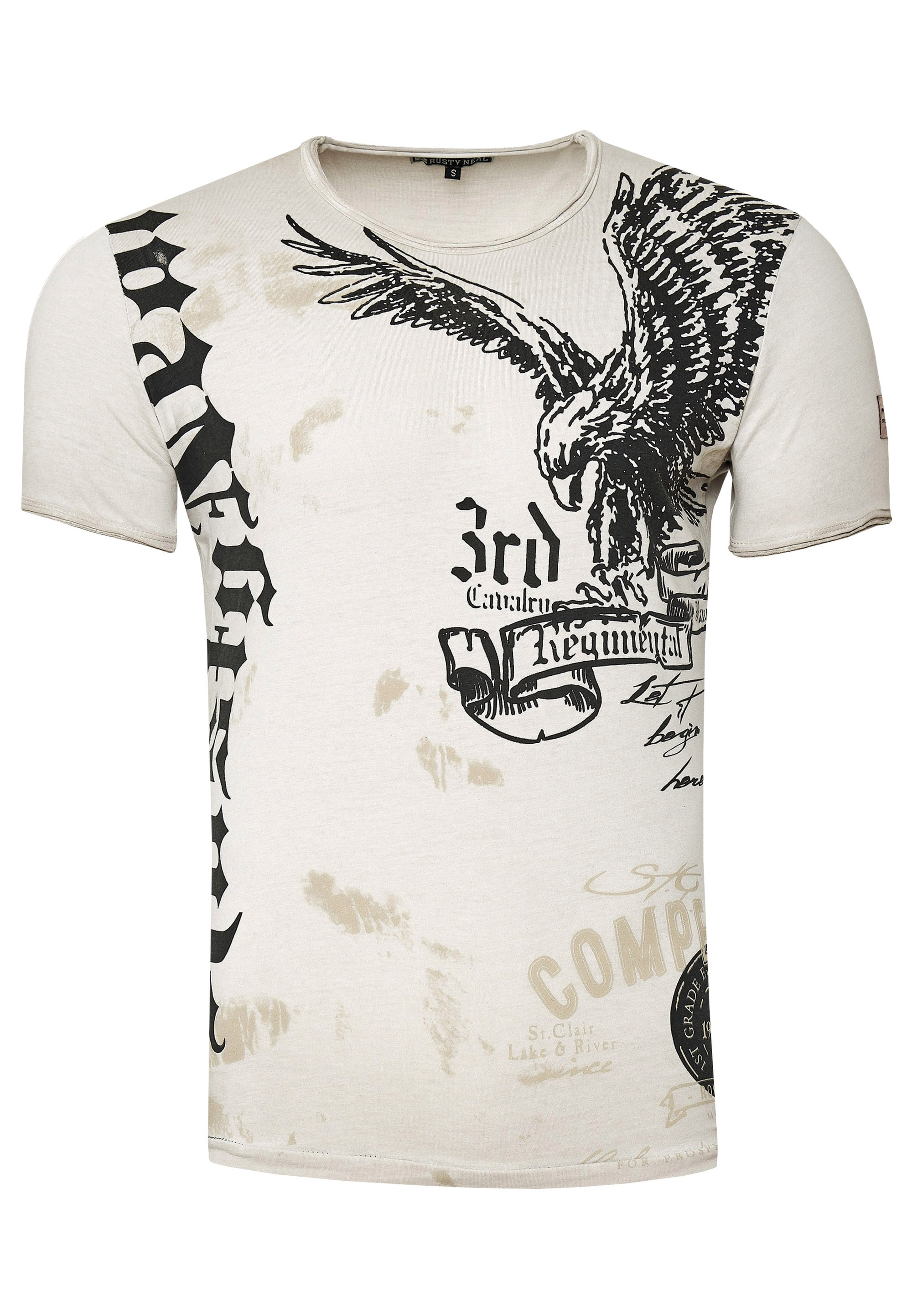 Rusty Neal T-Shirt mit Adler-Print