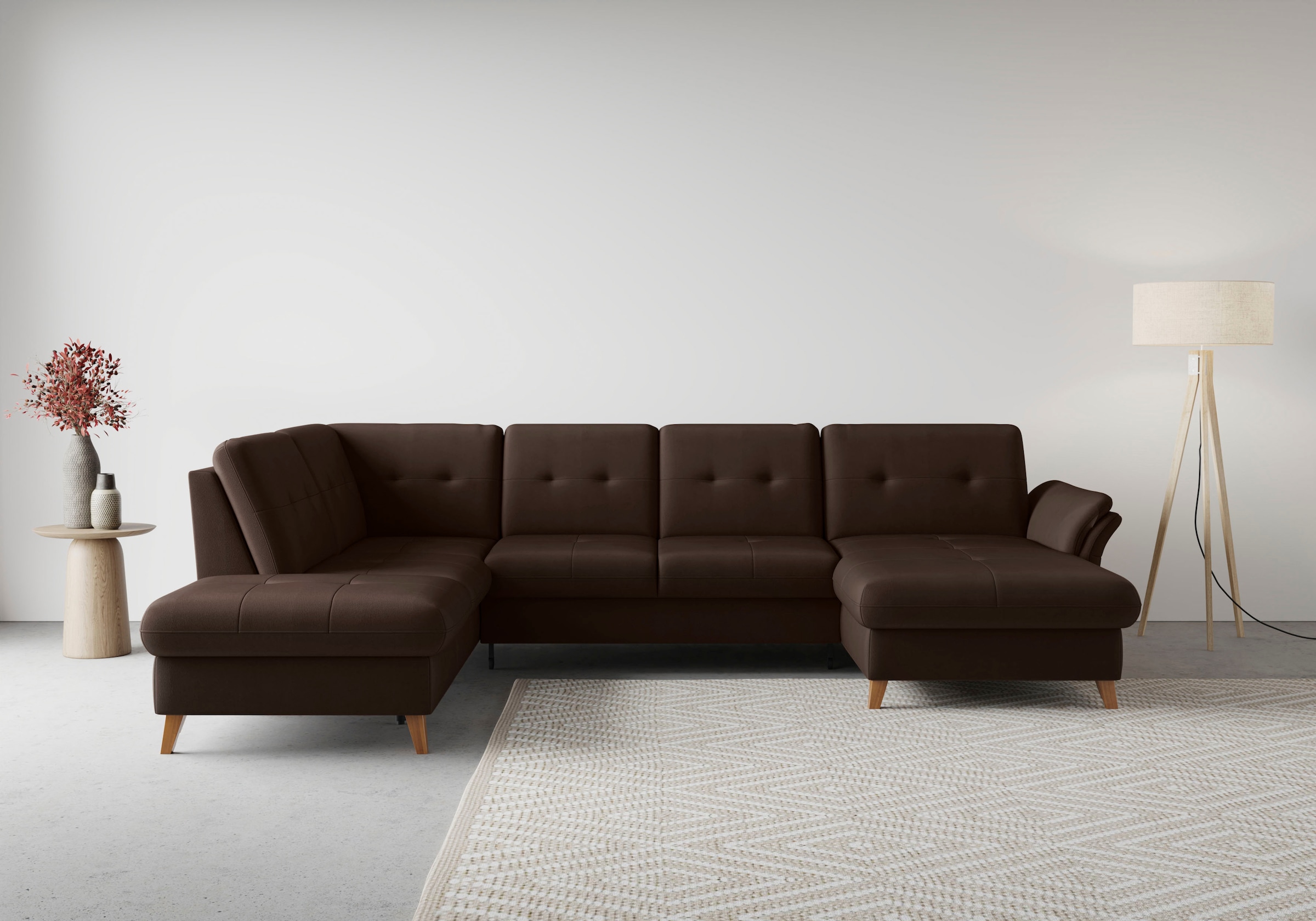 sit&more Wohnlandschaft "Göteborg" inkl. Sitztiefenverstellung, wahlweise mit Bettfunktion & Bettkasten