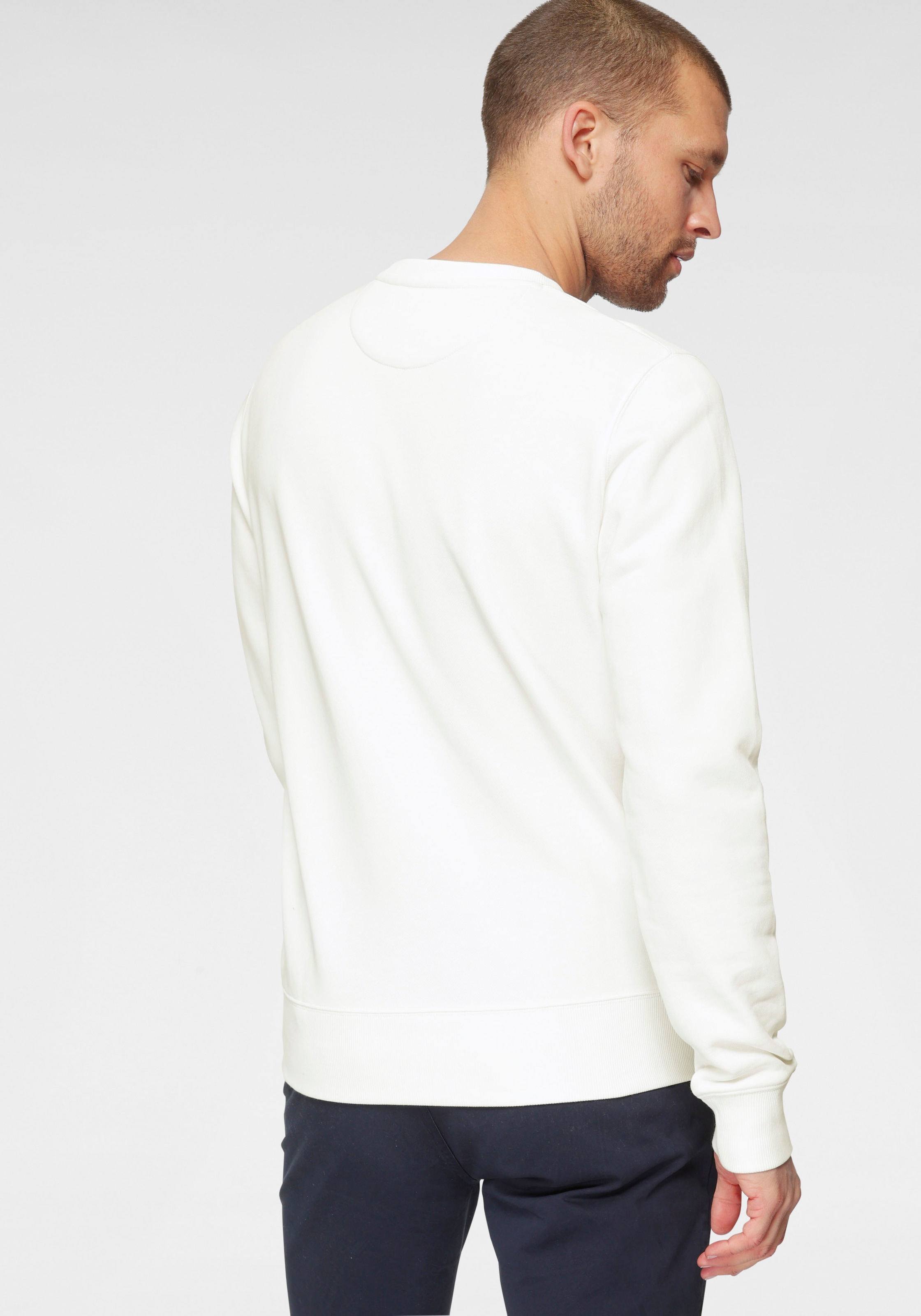 Gant Sweatshirt "ORIGINAL C-NECK SWEAT", mit Rippbündchen an Saum und Ärmel günstig online kaufen