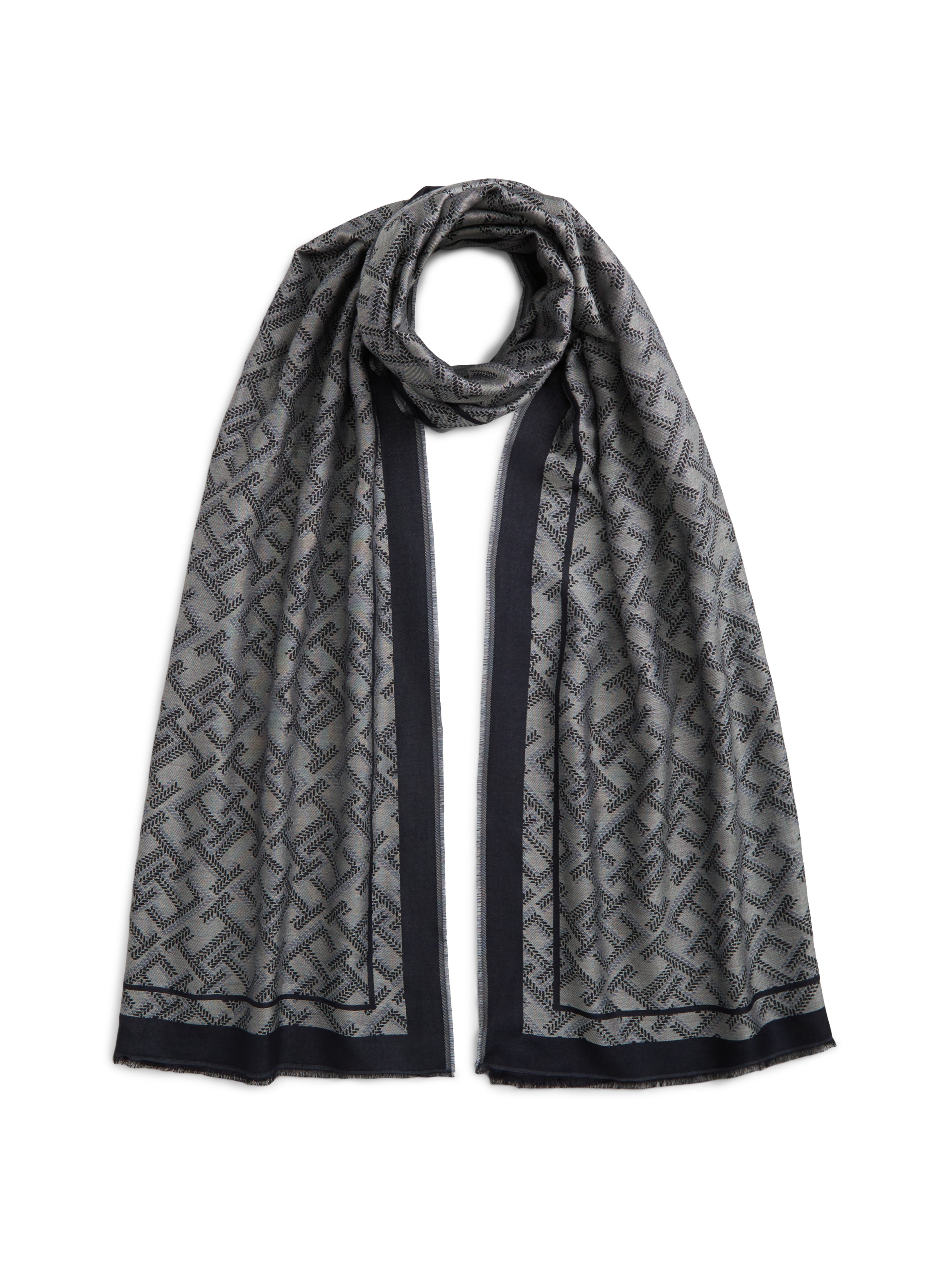 Tommy Hilfiger Modetuch "MONOGRAM JACQ SCARF" Regular fit mit Monogramprint