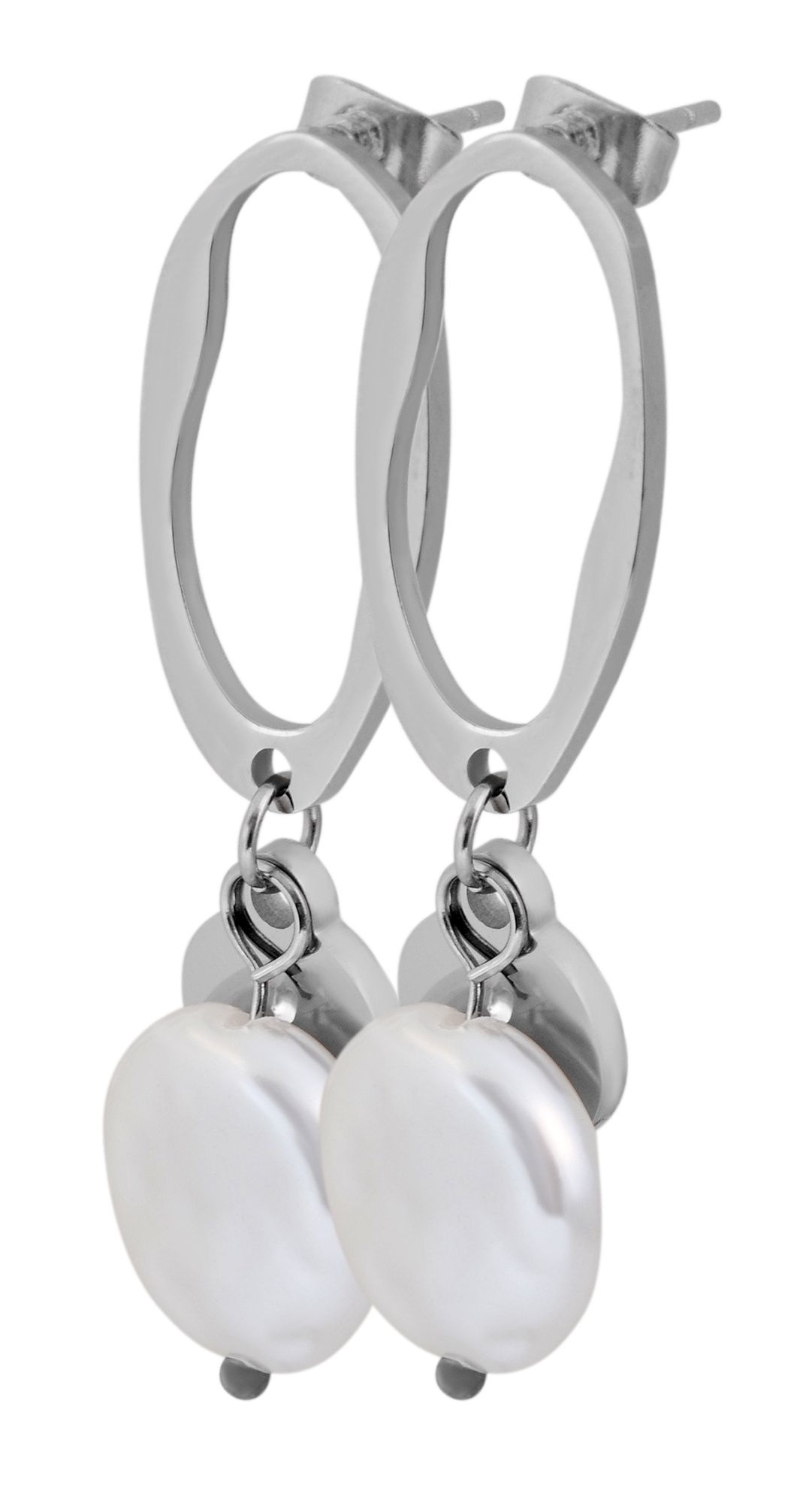 Adelia´s Paar Ohrhänger "Ohrringe – Ohrstecker aus Edelstahl mit Süßwasserperle" Ideal als Geschenk zum Muttertag