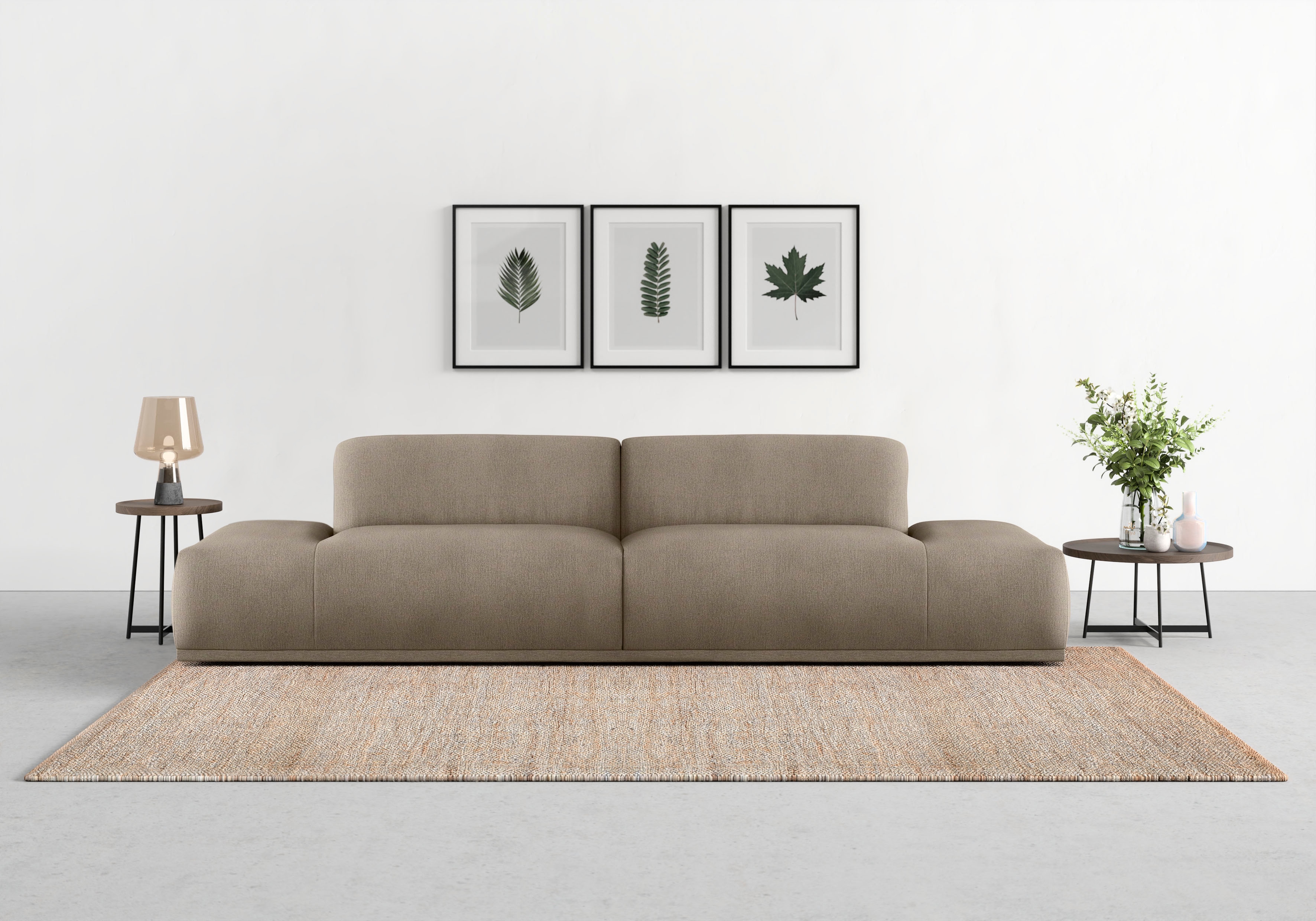 TRENDMANUFAKTUR Big-Sofa "Braga Japandi-Design, toller Sitzkomfort, Designsofa" in moderner Optik, mit hochwertigem Kaltschaum