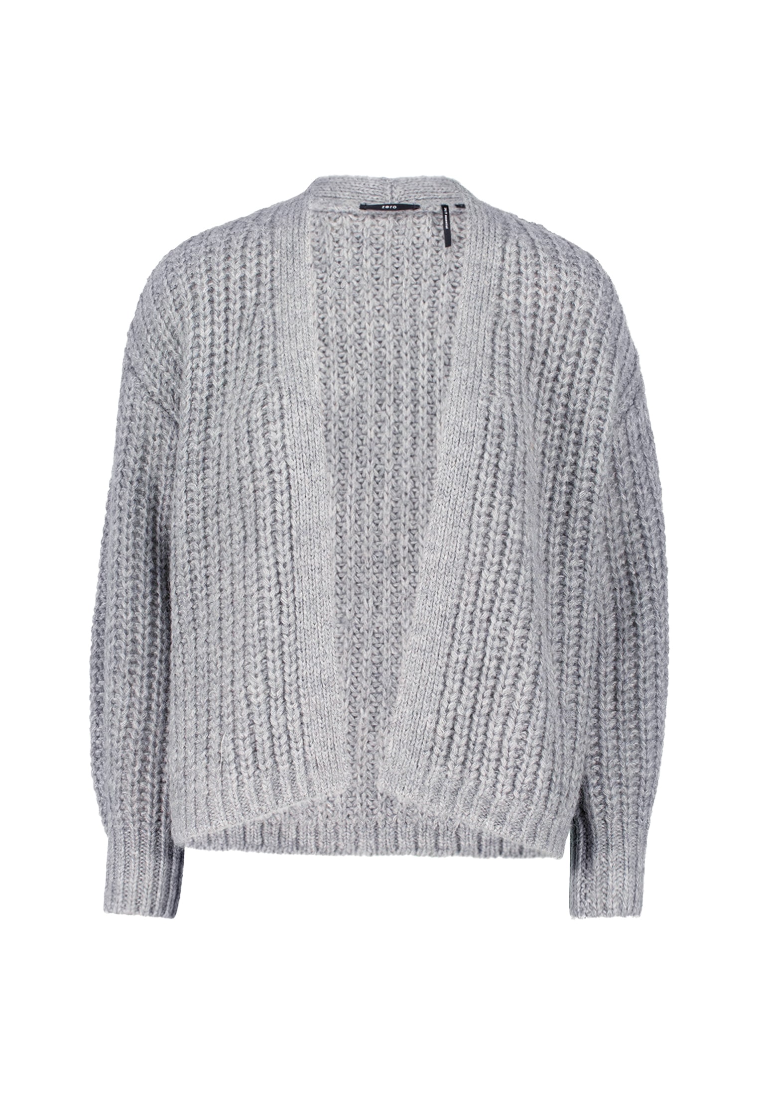 Zero Strickjacke »zero Damen Grobstrickjacke offener Style«, Plain/ohne Details