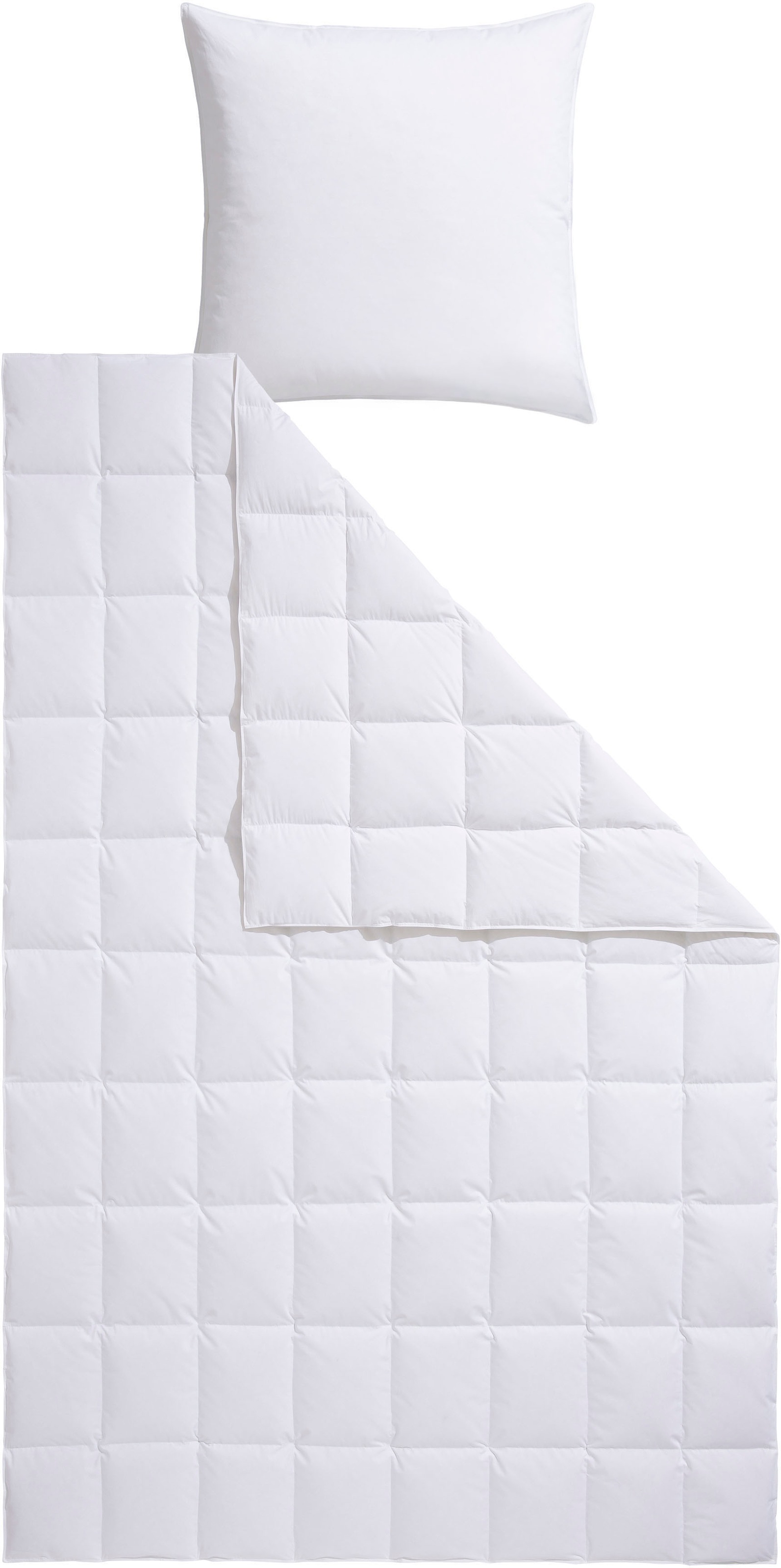 Älgdröm Daunenbettdecke + 3-Kammer-Kopfkissen "Lasse, Bettdecke 135x200 cm, günstig online kaufen