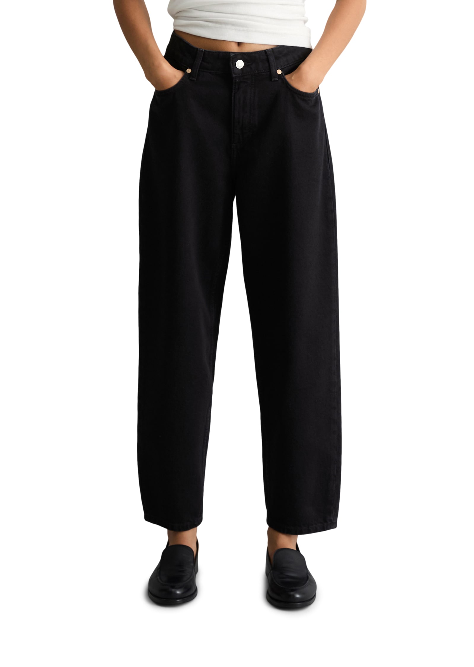 Marc OPolo DENIM High-waist-Jeans aus Baumwoll-Denim
