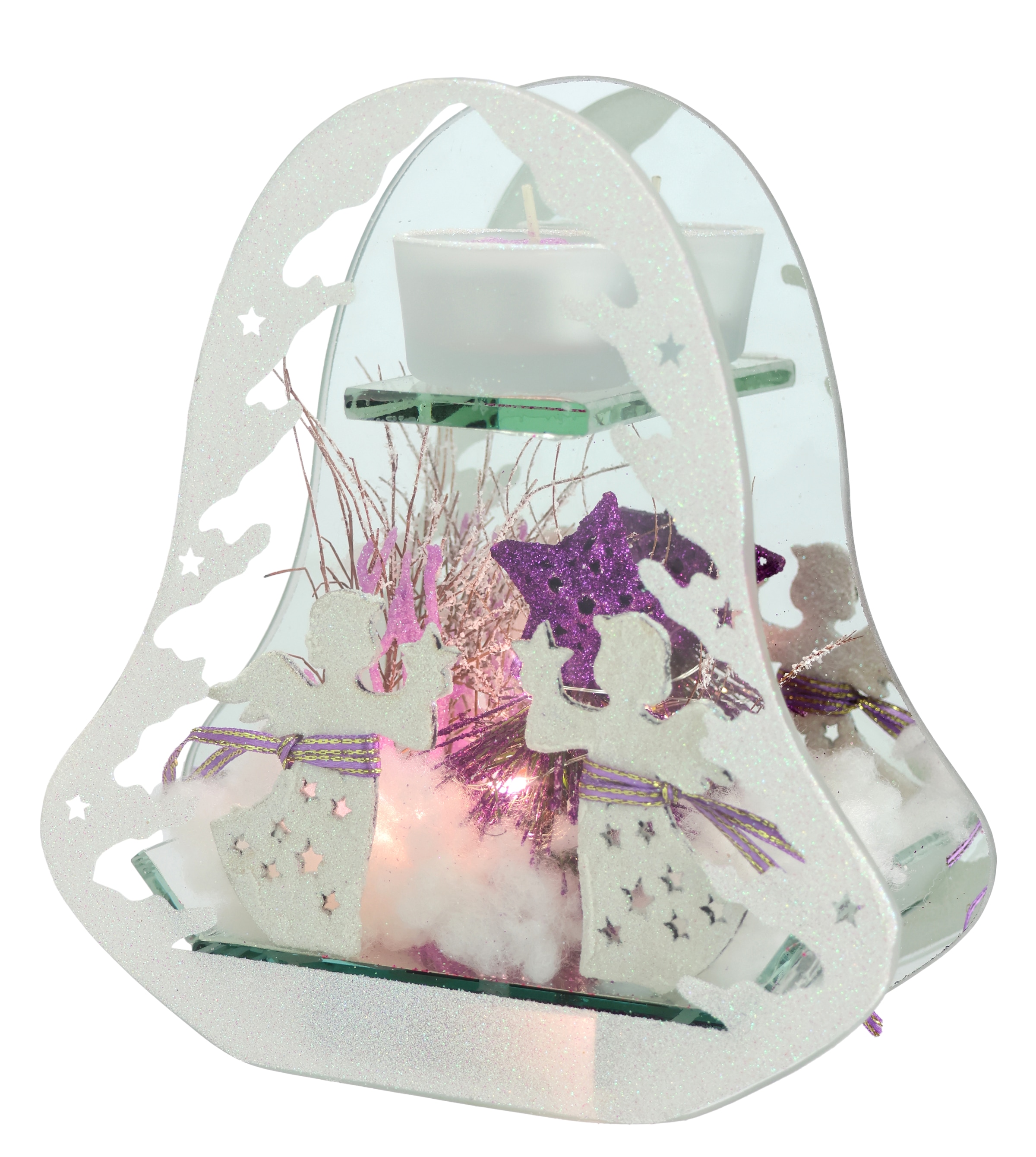 I.GE.A. Teelichthalter "Deko-Objekt mit LED Licht und Teelichtkerze" Mit Ta günstig online kaufen