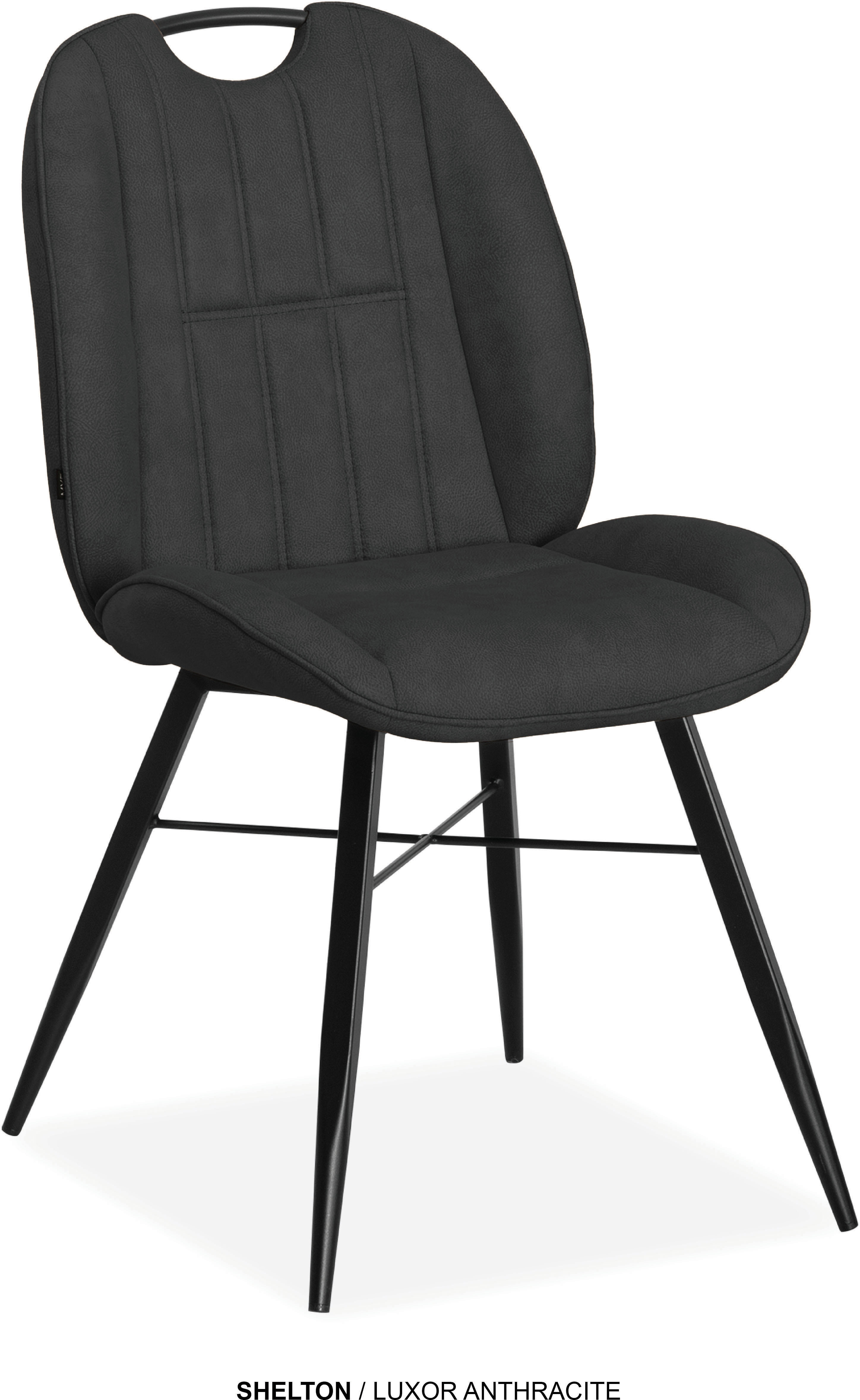 OMG Design 1100000002199 "Shelton" (Set) 1 Stk.Esszimmerstuhl, pflegeleichter Bezug, mit Handgriff