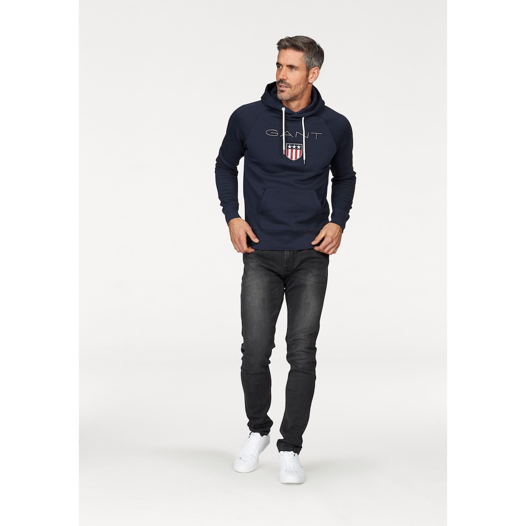 Gant Kapuzensweatshirt »Shield Sweat Hoodie«, plakative Gant-Stickerei