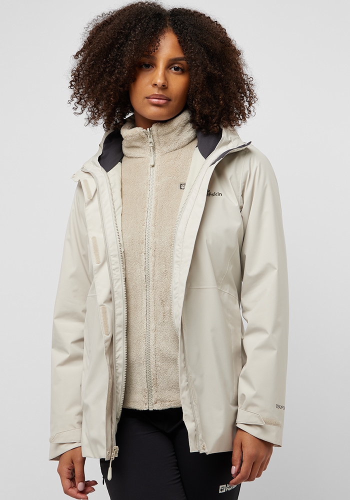 Jack Wolfskin 3-in-1-Funktionsjacke »ROTWAND 3IN1 JKT W«, mit Kapuze