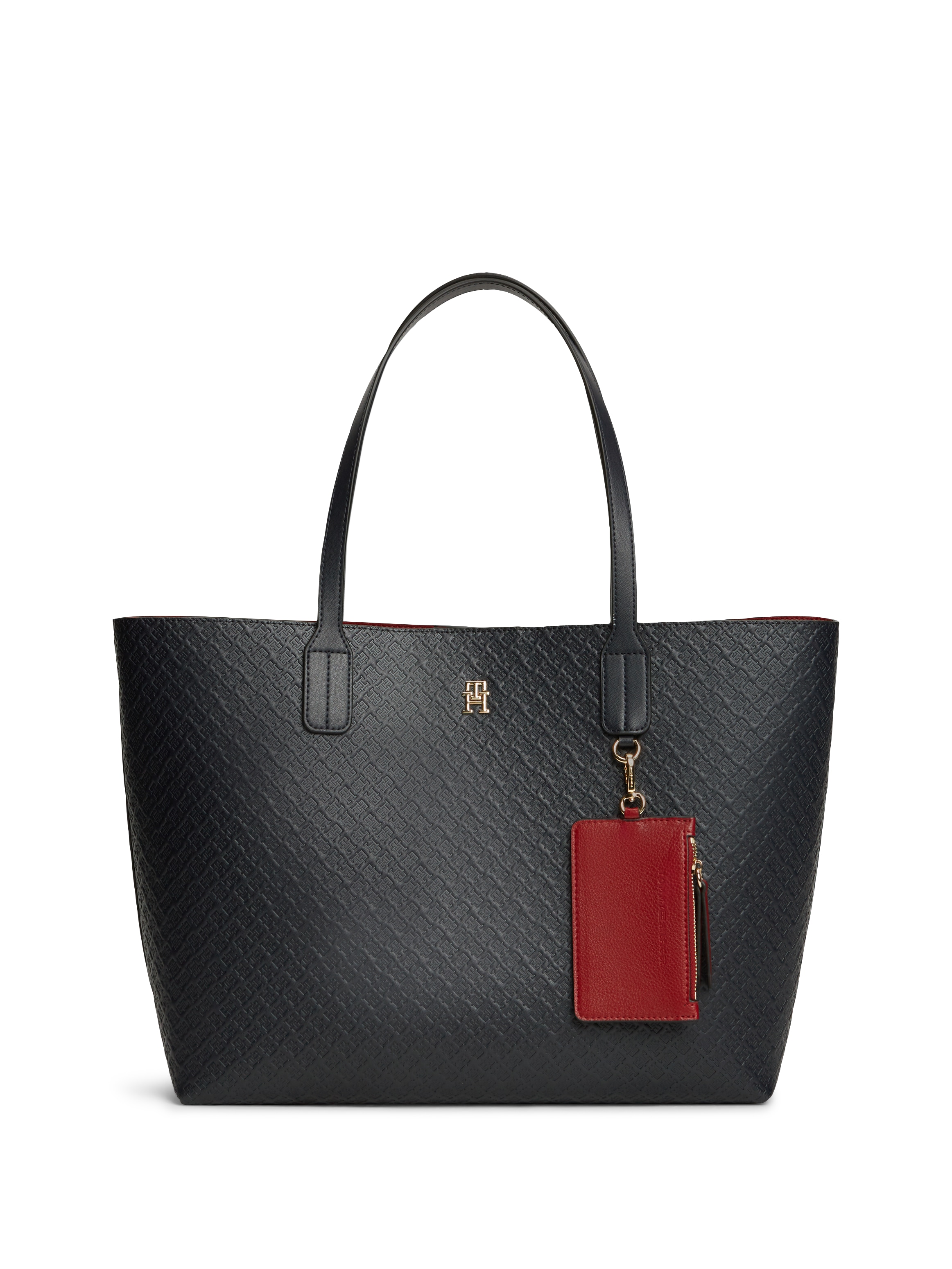 Tommy Hilfiger "TH ICON TOTE MONO" Damen Schultertasche mit TH-Allover-Logoprägung