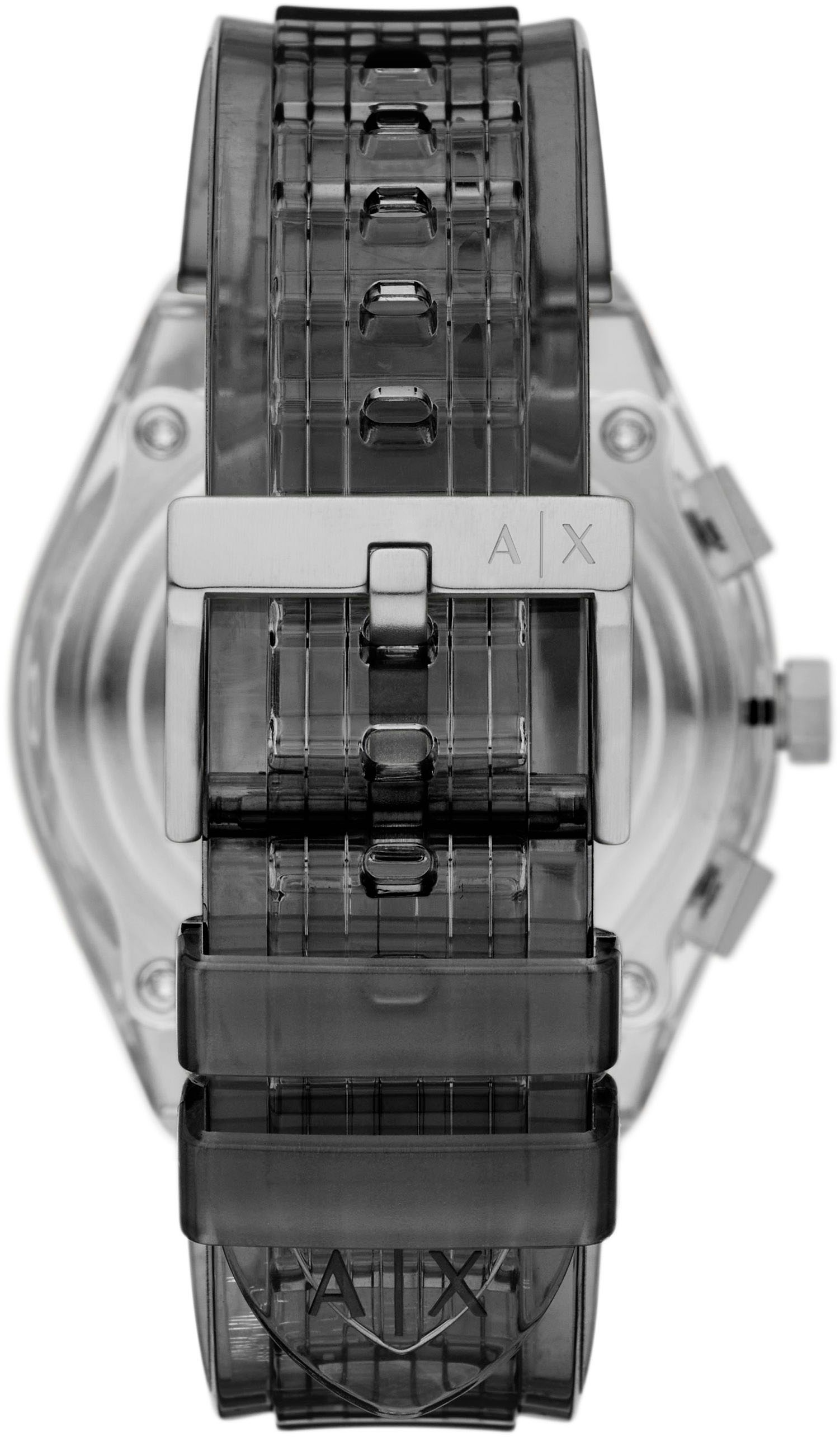 ARMANI EXCHANGE Chronograph »SYNC«, Quarzuhr, Armbanduhr, Herrenuhr, Polyurethanband, Datum, Stoppfunktion