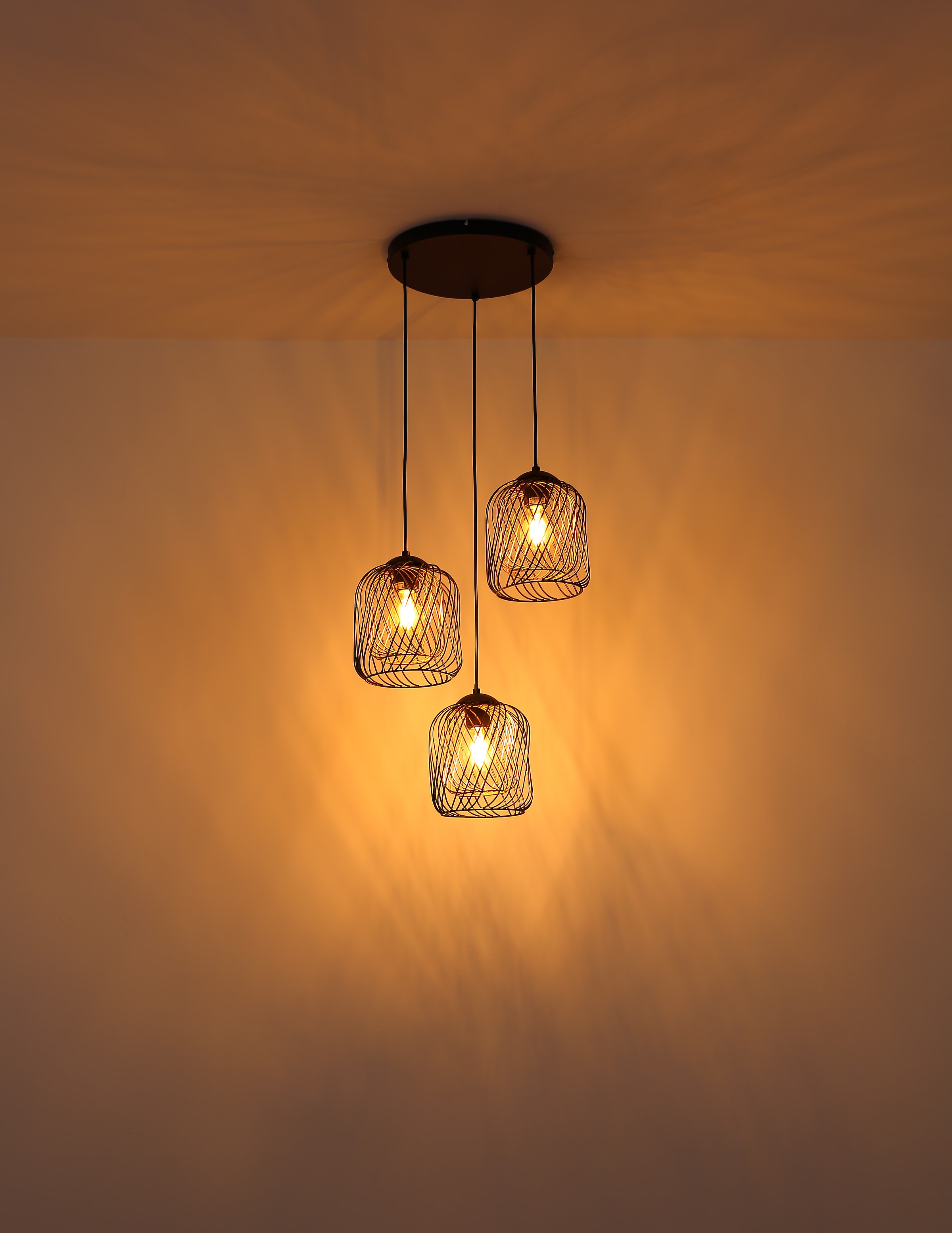 GLOBO LIGHTING Hängeleuchte »DICHTI«, Leuchtmittel E27 | ohne Leuchtmittel, Hängelampe/Pendelleuchte/Esszimmer/Wohnzimmer/Esstisch