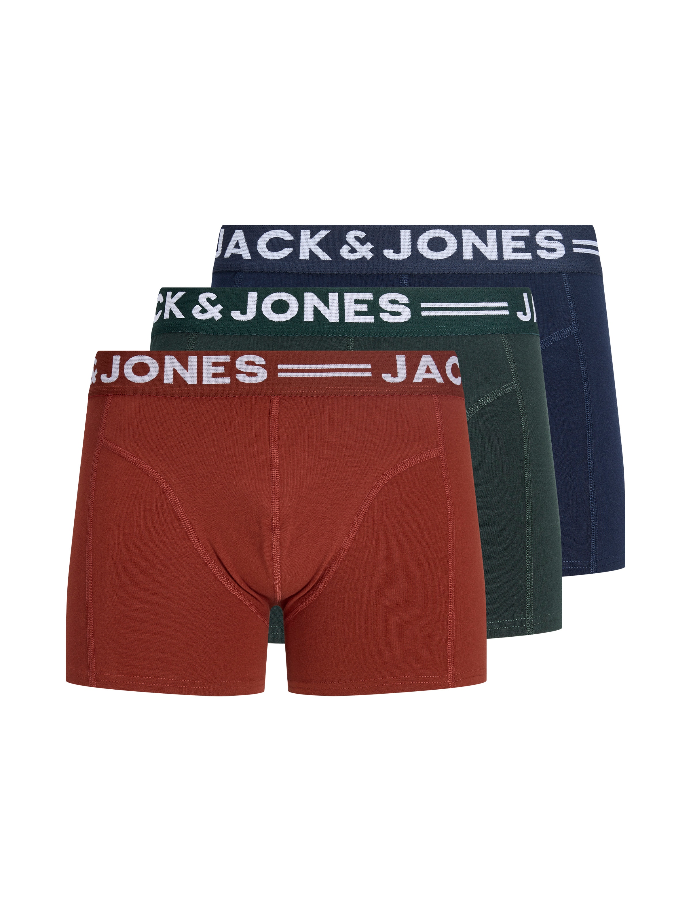 Jack & Jones PlusSize Boxershorts "JACSENSE TRUNKS 3-PACK NOOS PLS" Packung, 3er-Pack, 3 Stk.