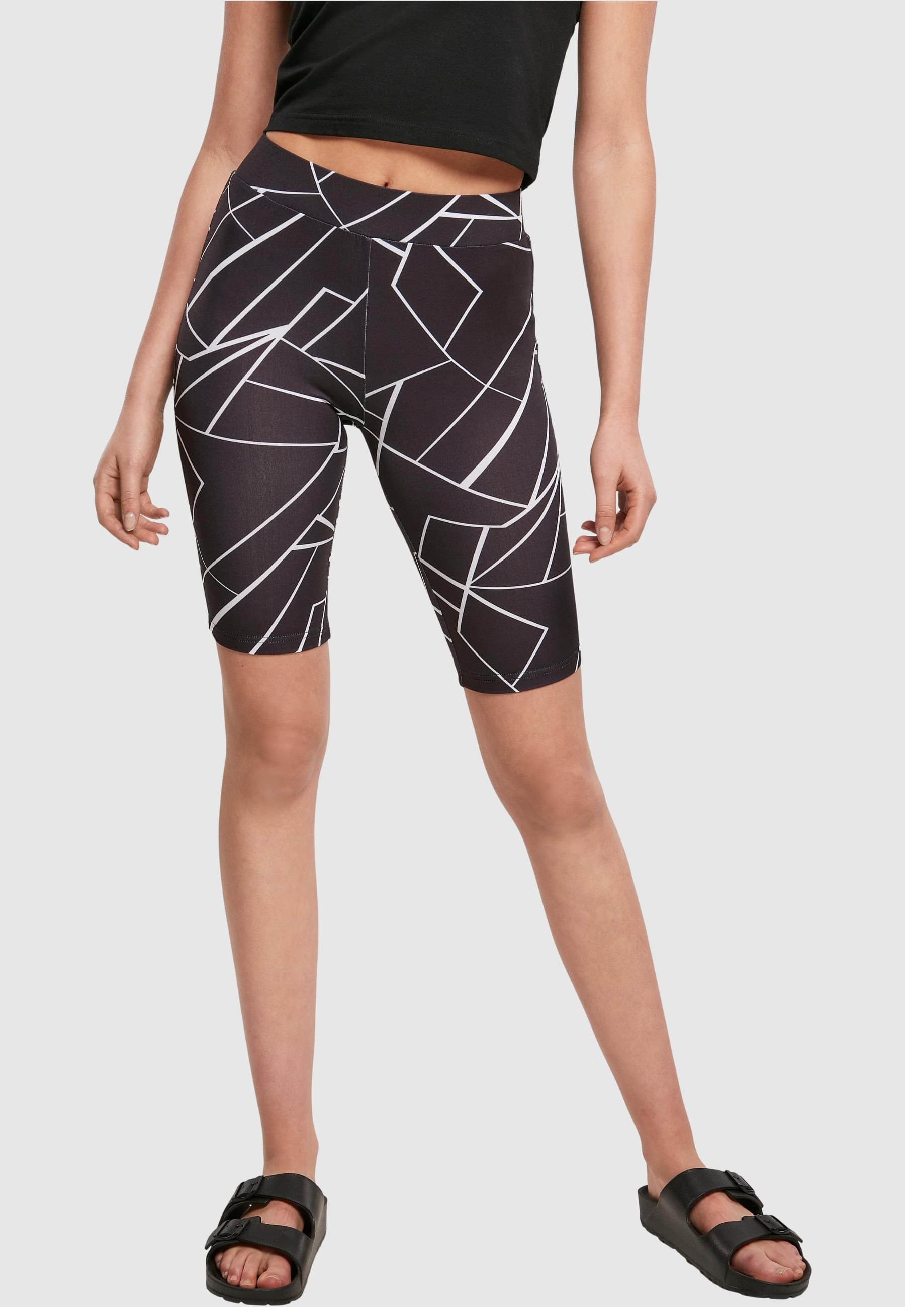 URBAN CLASSICS Stoffhose »Urban Classics Damen Ladies AOP Cycle Shorts«, (1 tlg.)