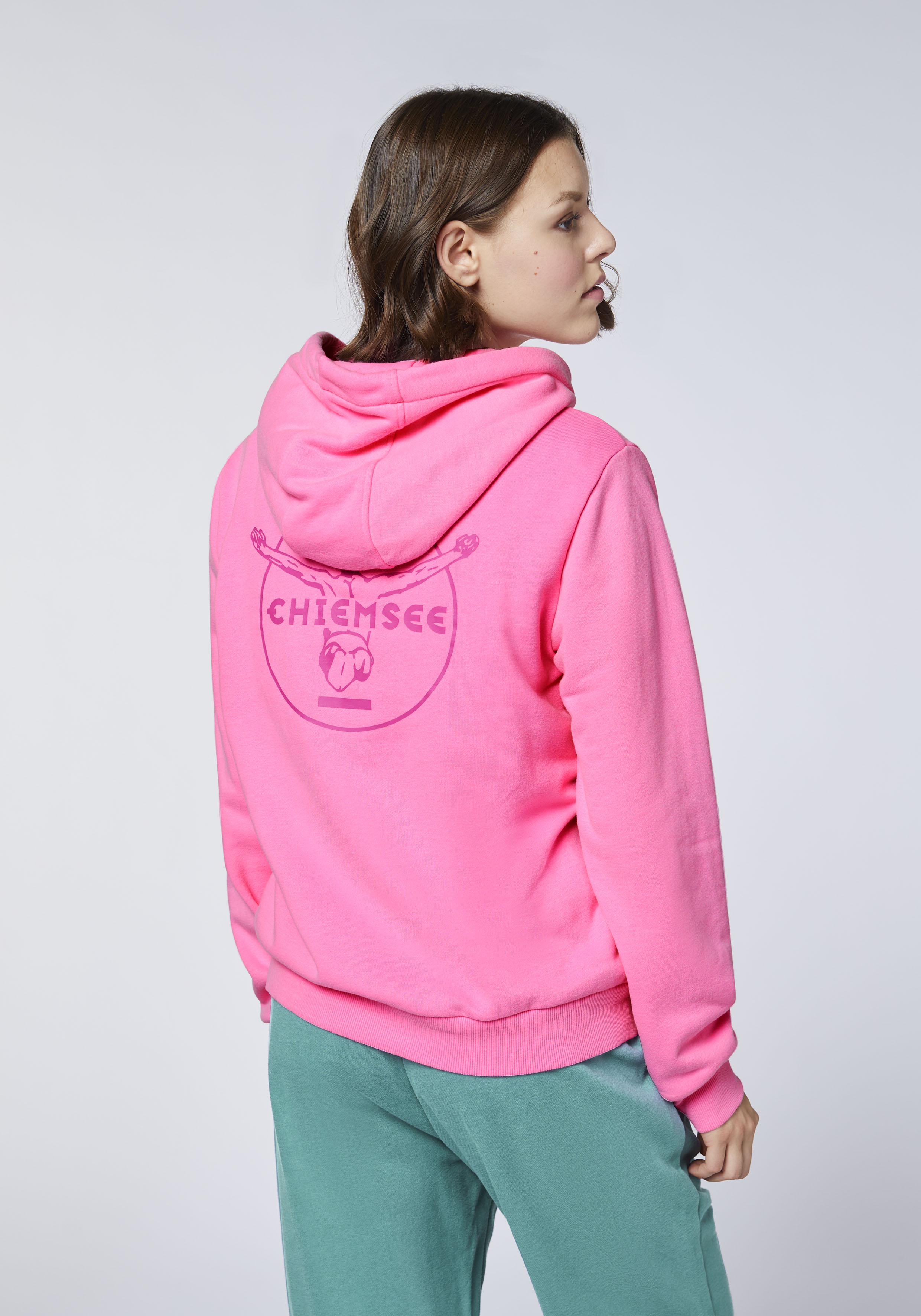 Chiemsee Kapuzensweatshirt, - mit großem, tonalen Logo Rubber Print auf dem Rücken