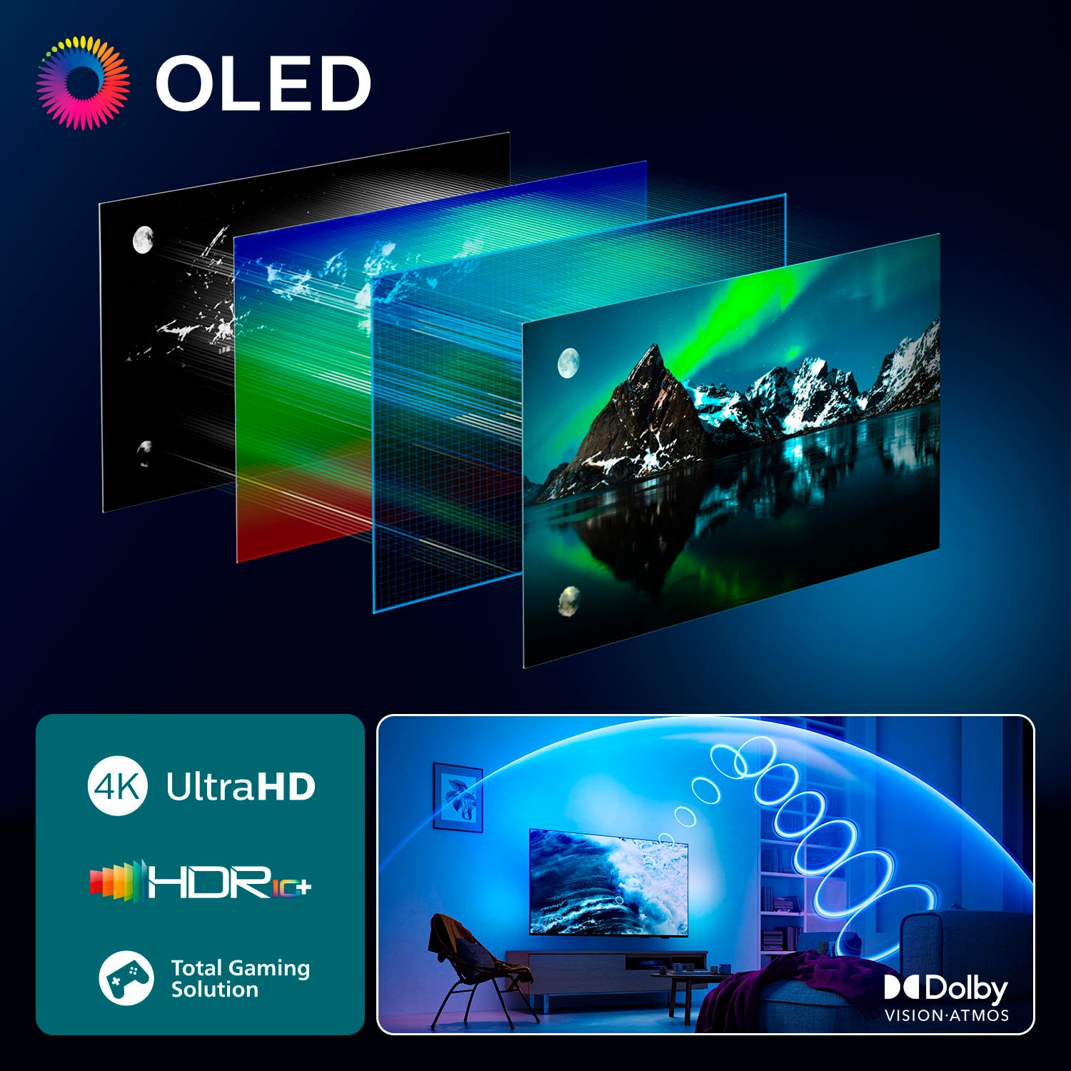 Philips OLED-Fernseher »48OLED760/12«, 4K Ultra HD, Smart-TV