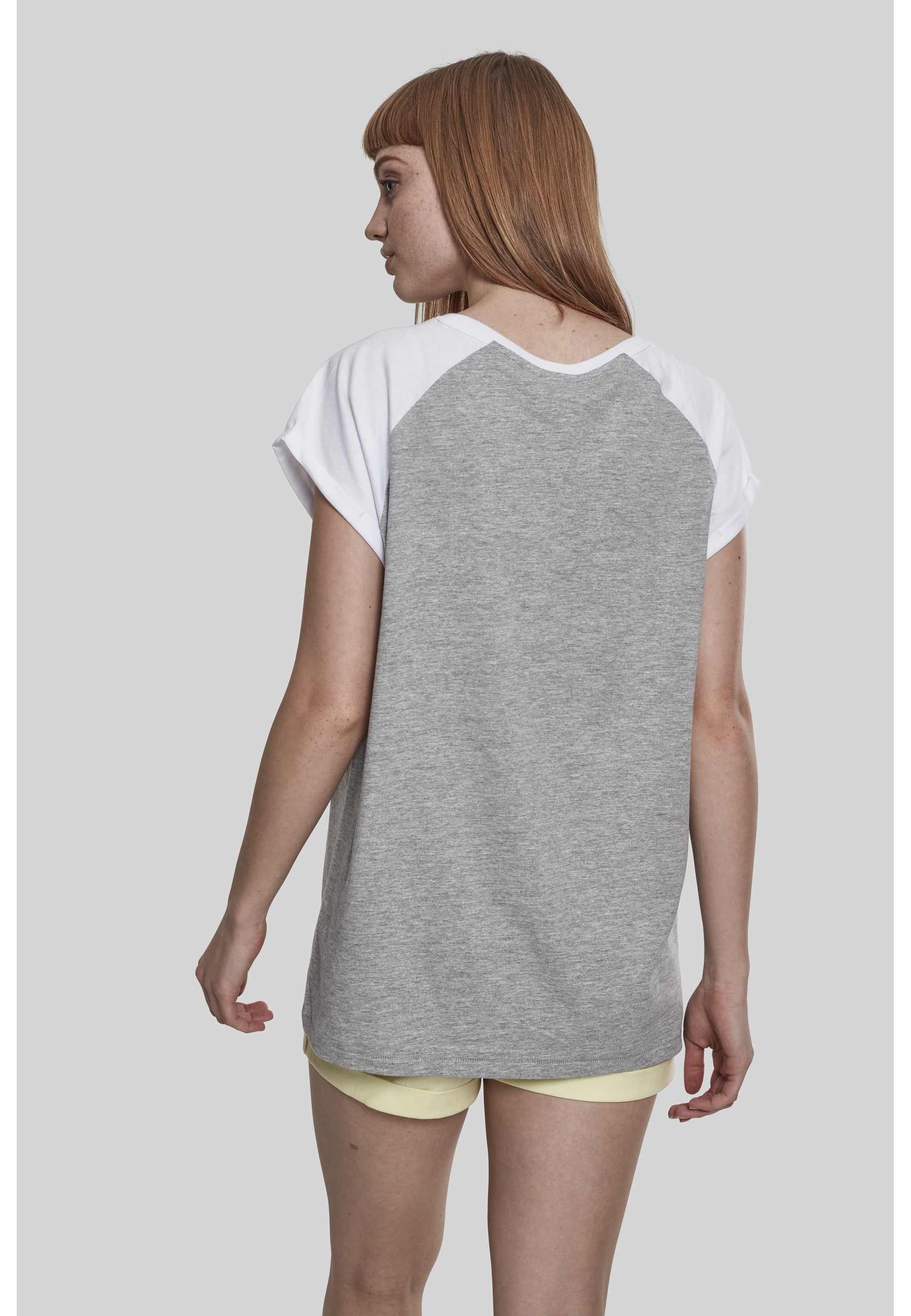 URBAN CLASSICS Kurzarmshirt »Urban Classics Damen Ladies Contrast Raglan Tee« 1 Stk.