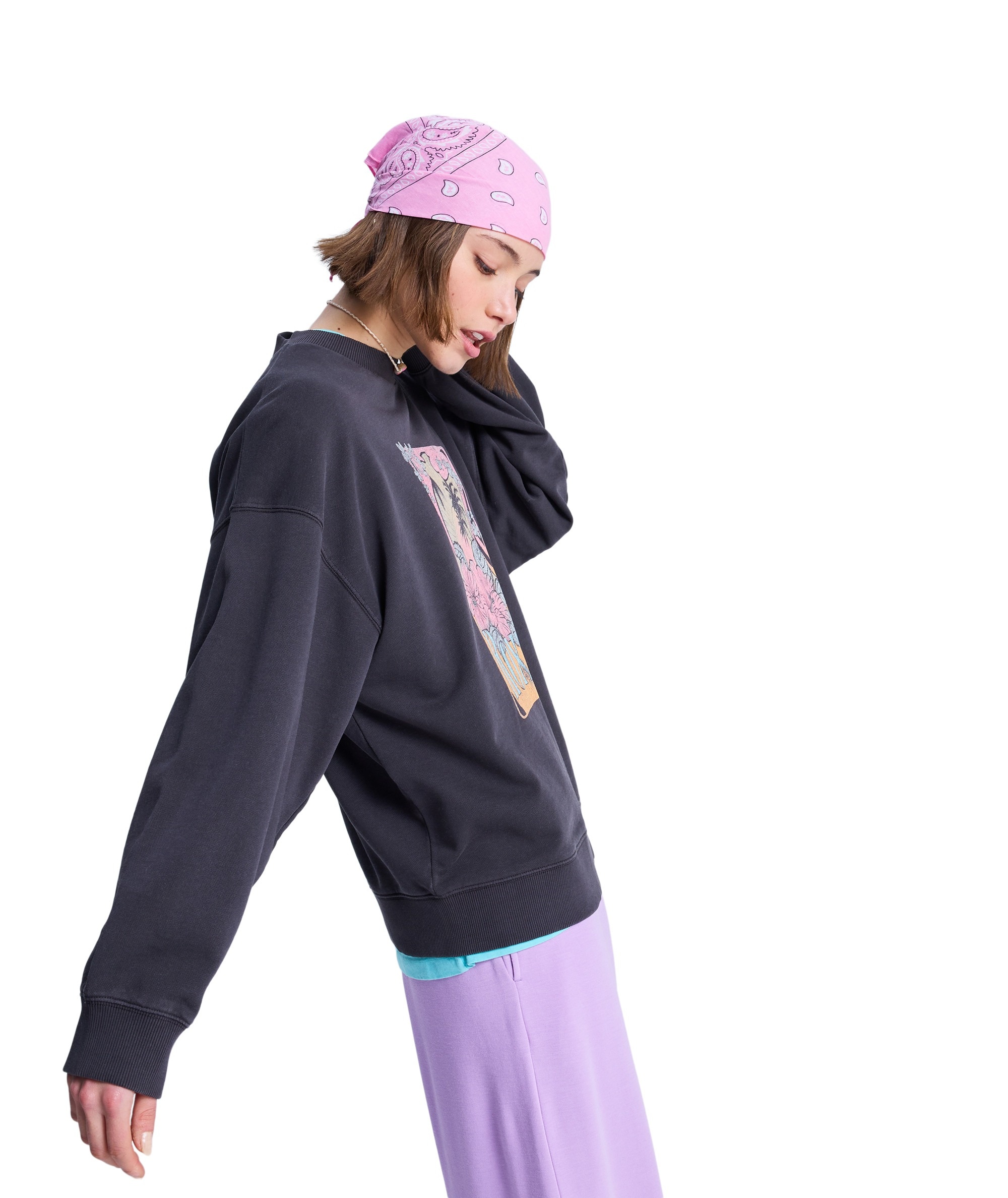 Roxy Sweatshirt »LINEUP TERRY«, mit Rundhalsausschnitt
