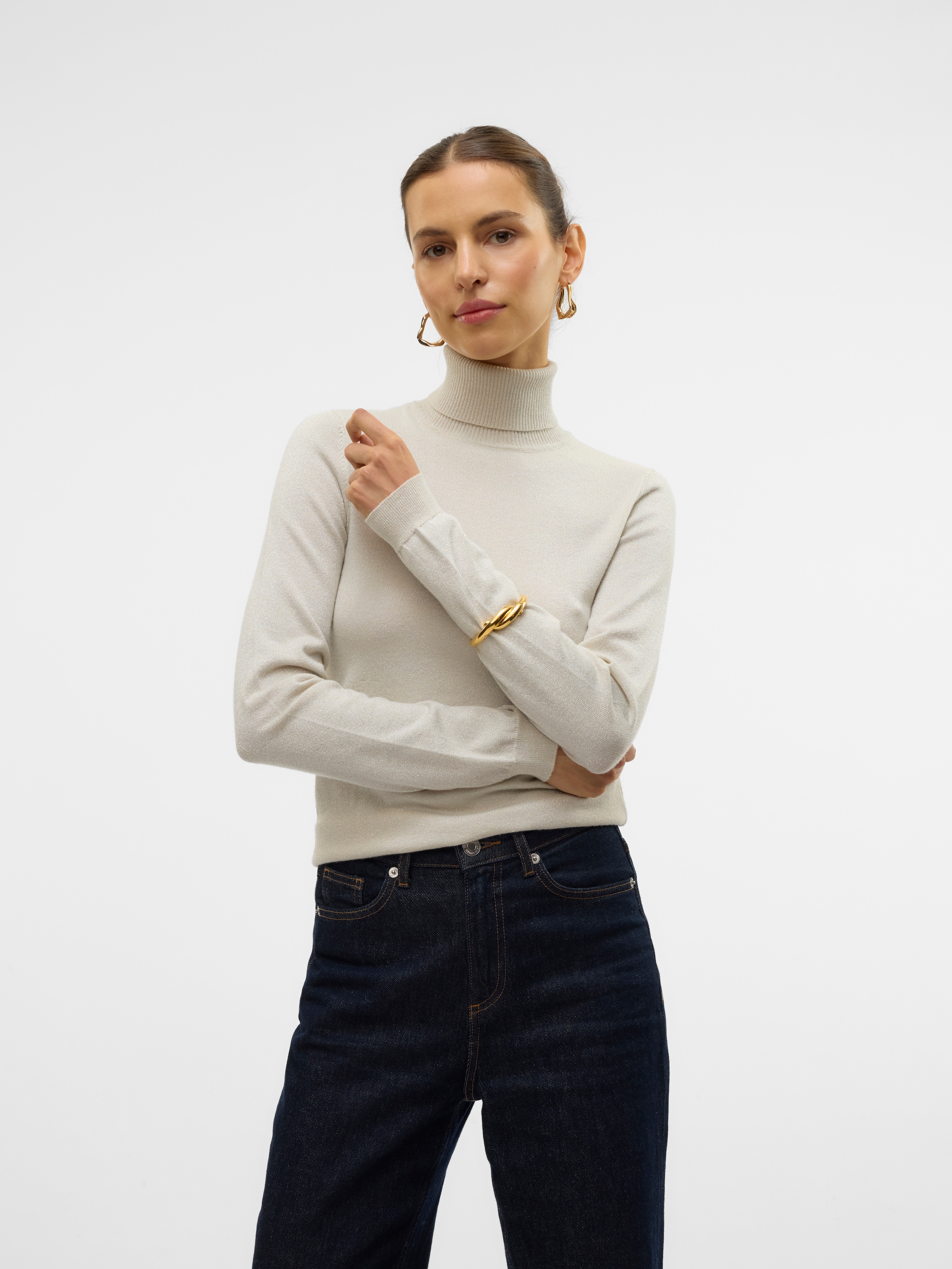 Vero Moda Rollkragenpullover "VMHAPPYSHINE LS ROLLNECK PULLOVER BOO"