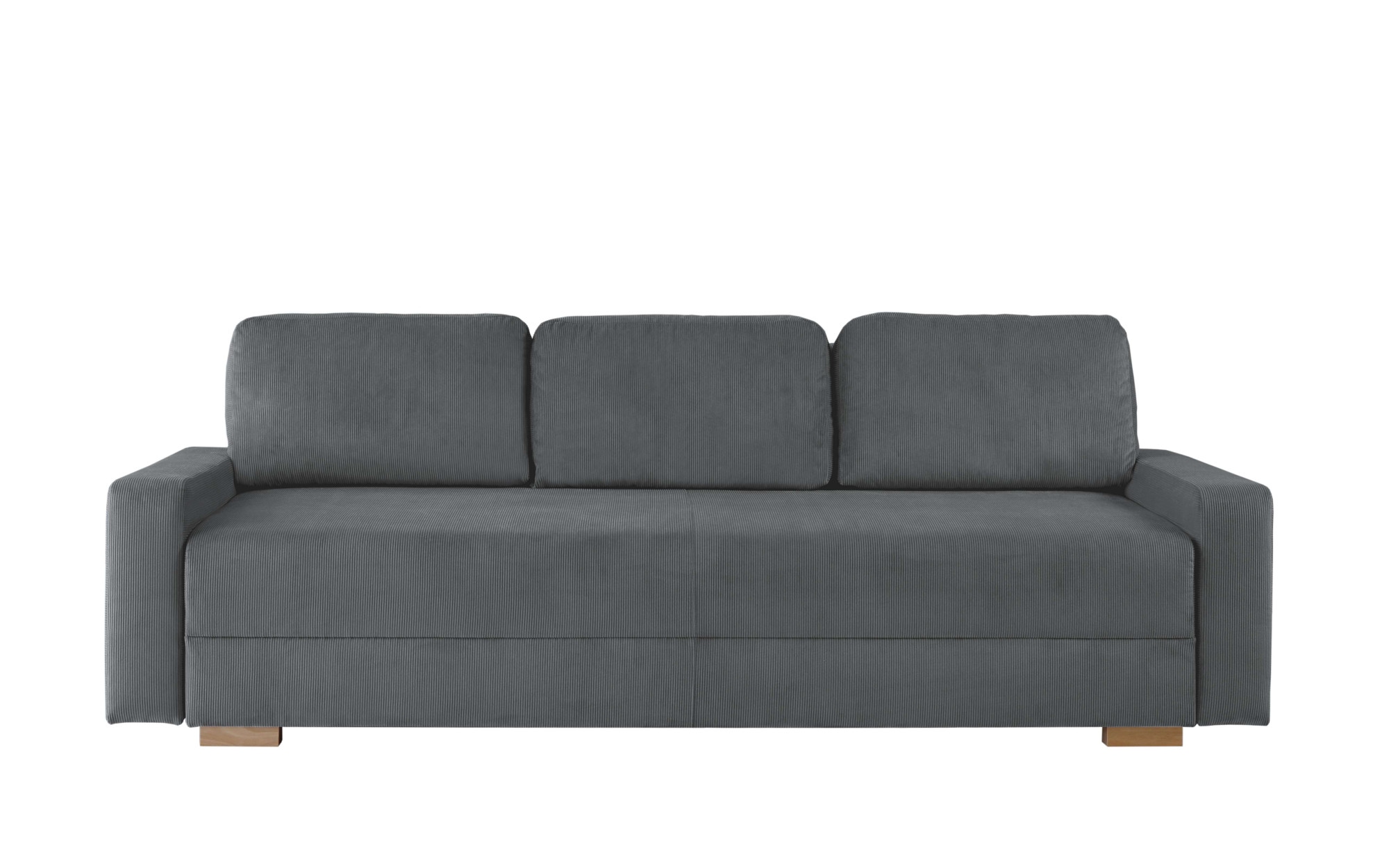 INOSIGN 3-Sitzer »SHERIDIAN Schlafsofa mit Bettkasten, in Feincord & Velvet«, mit Wellenunterfederung, moderne Bezüge, B/H/T 225/94/80