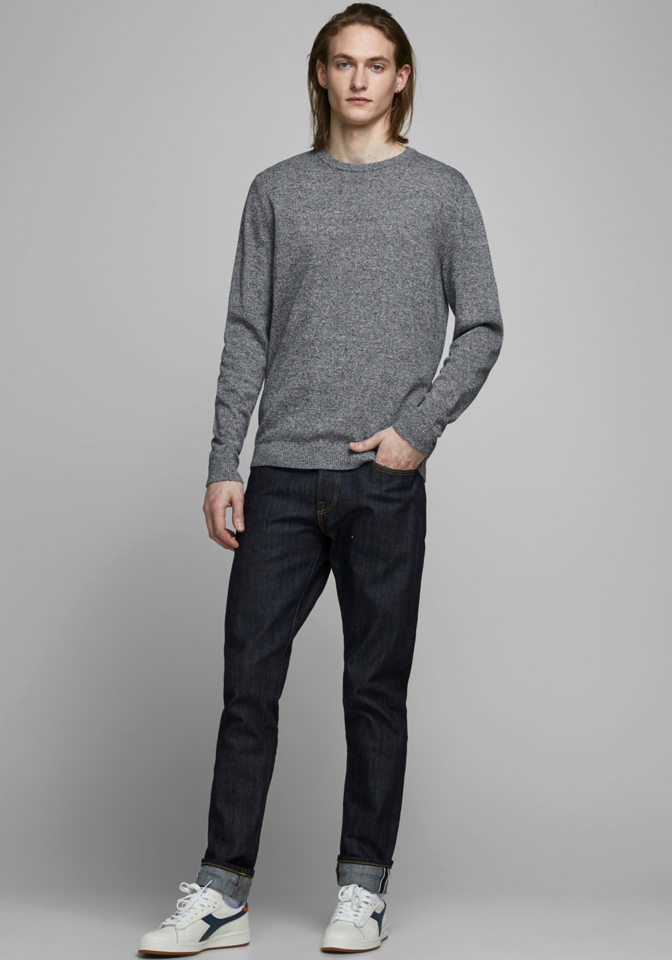 Jack & Jones Rundhalspullover »BASIC KNIT CREW NECK«