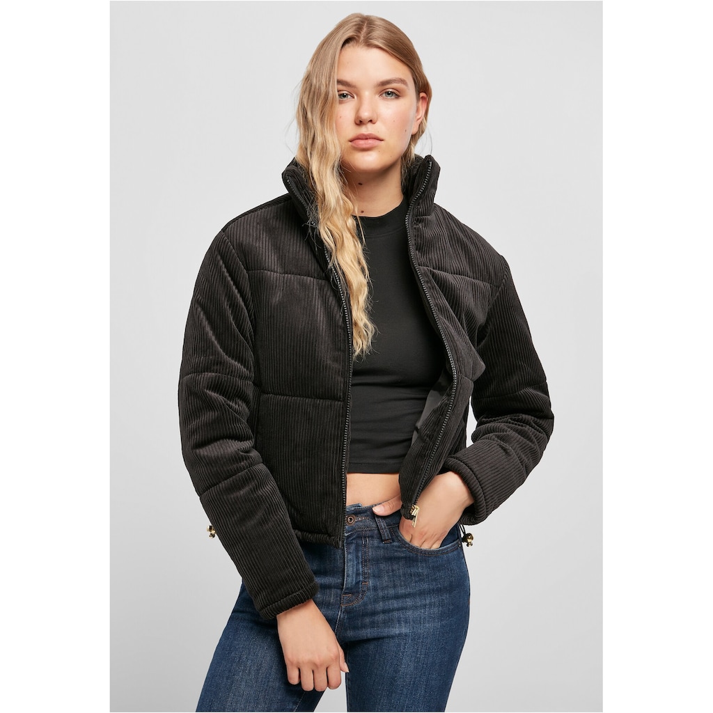 URBAN CLASSICS Winterjacke »Damen Ladies Corduroy Puffer Jacket«, (1 St.), ohne Kapuze