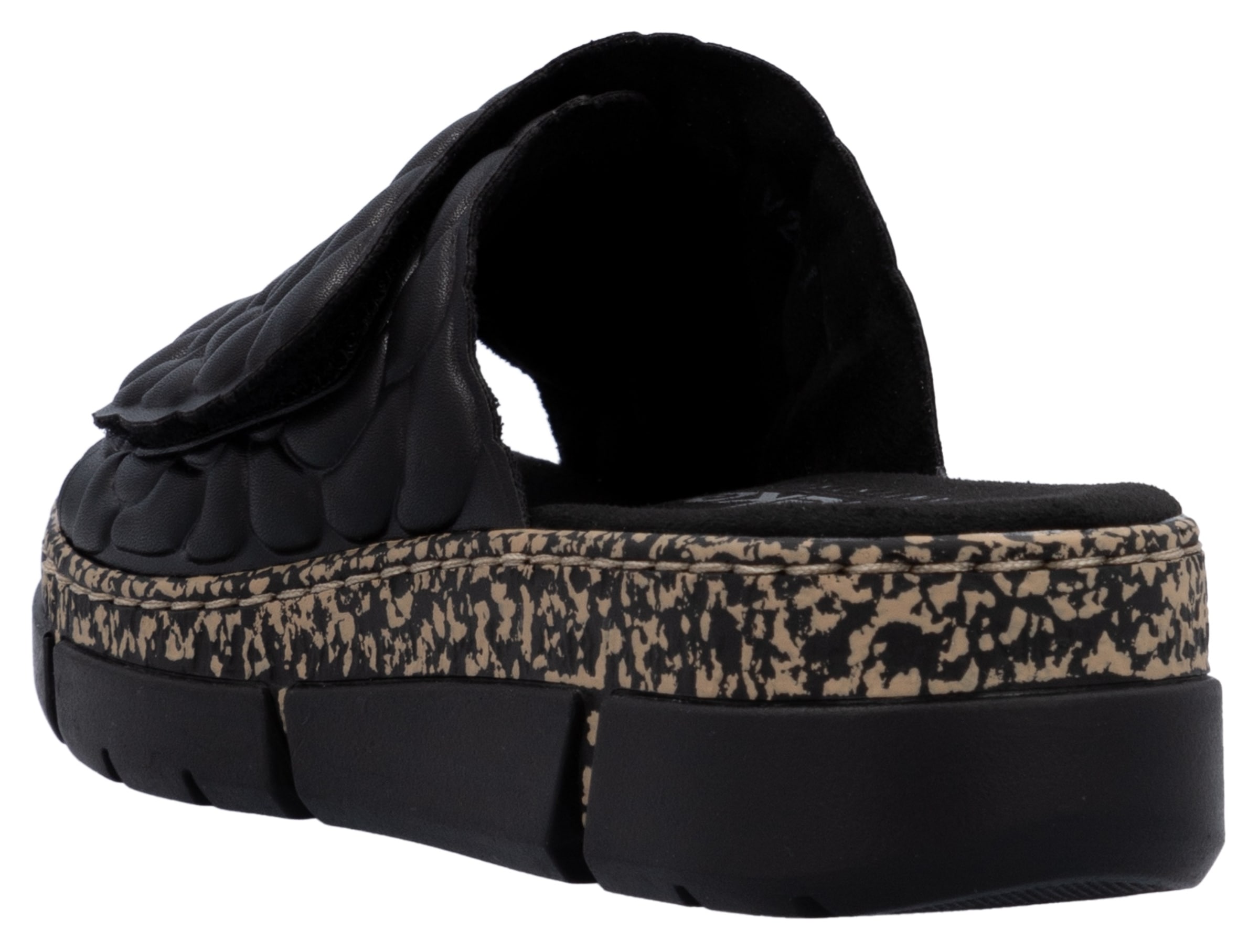Rieker Pantolette, Sommerschuh, Klettschuh, Hausschuh, Plateau, mit Klettverschluss