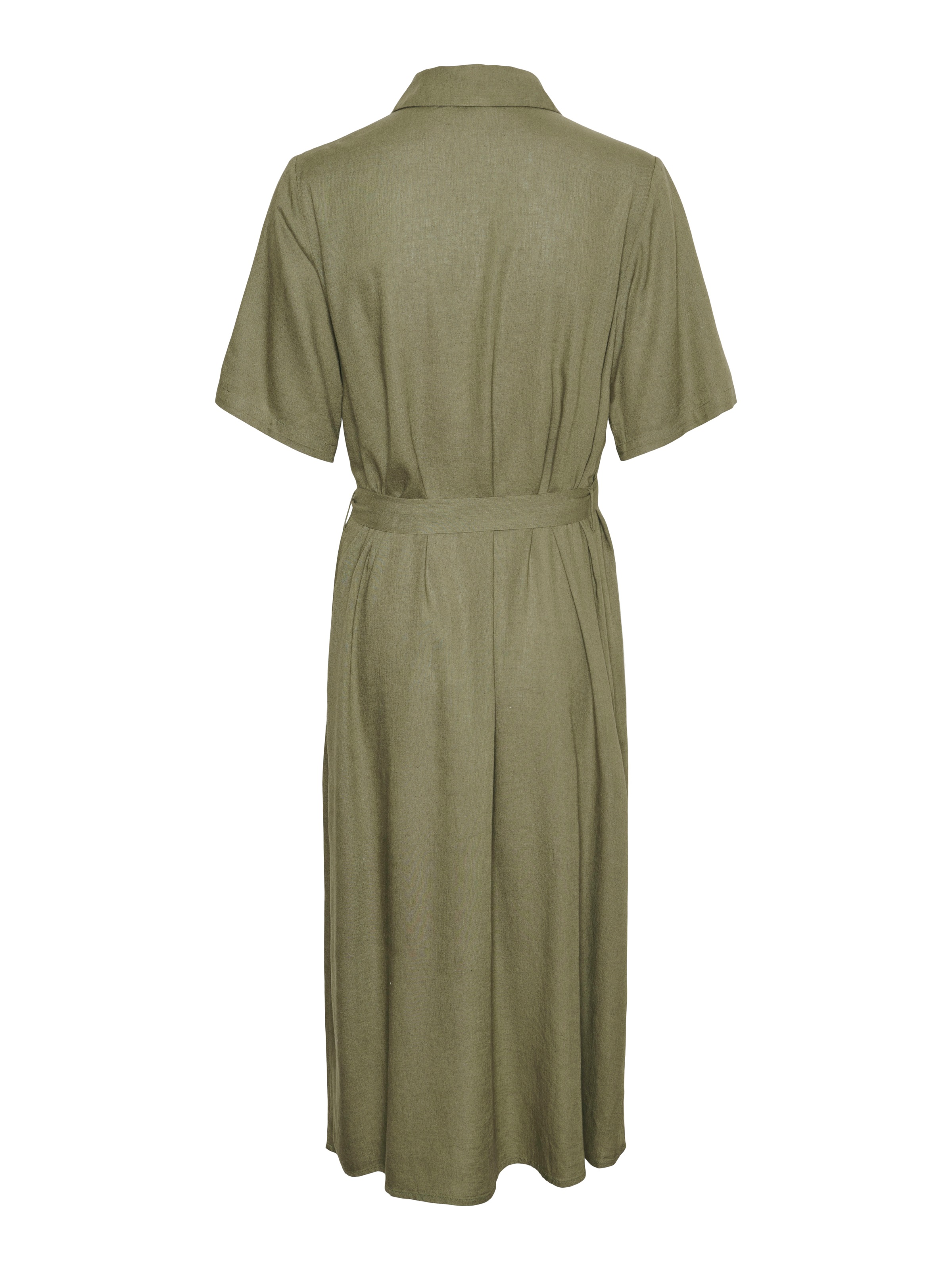 pieces Hemdblusenkleid »PCPIA 2/4 MIDI SHIRT DRESS WVN NOOS« Brusttasche mit Bindegürtel