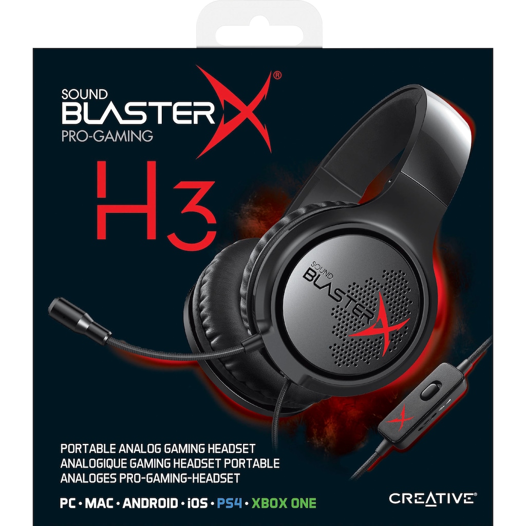 Creative Gaming-Headset »Sound BlasterX H3«, Mikrofon abnehmbar-Rauschunterdrückung