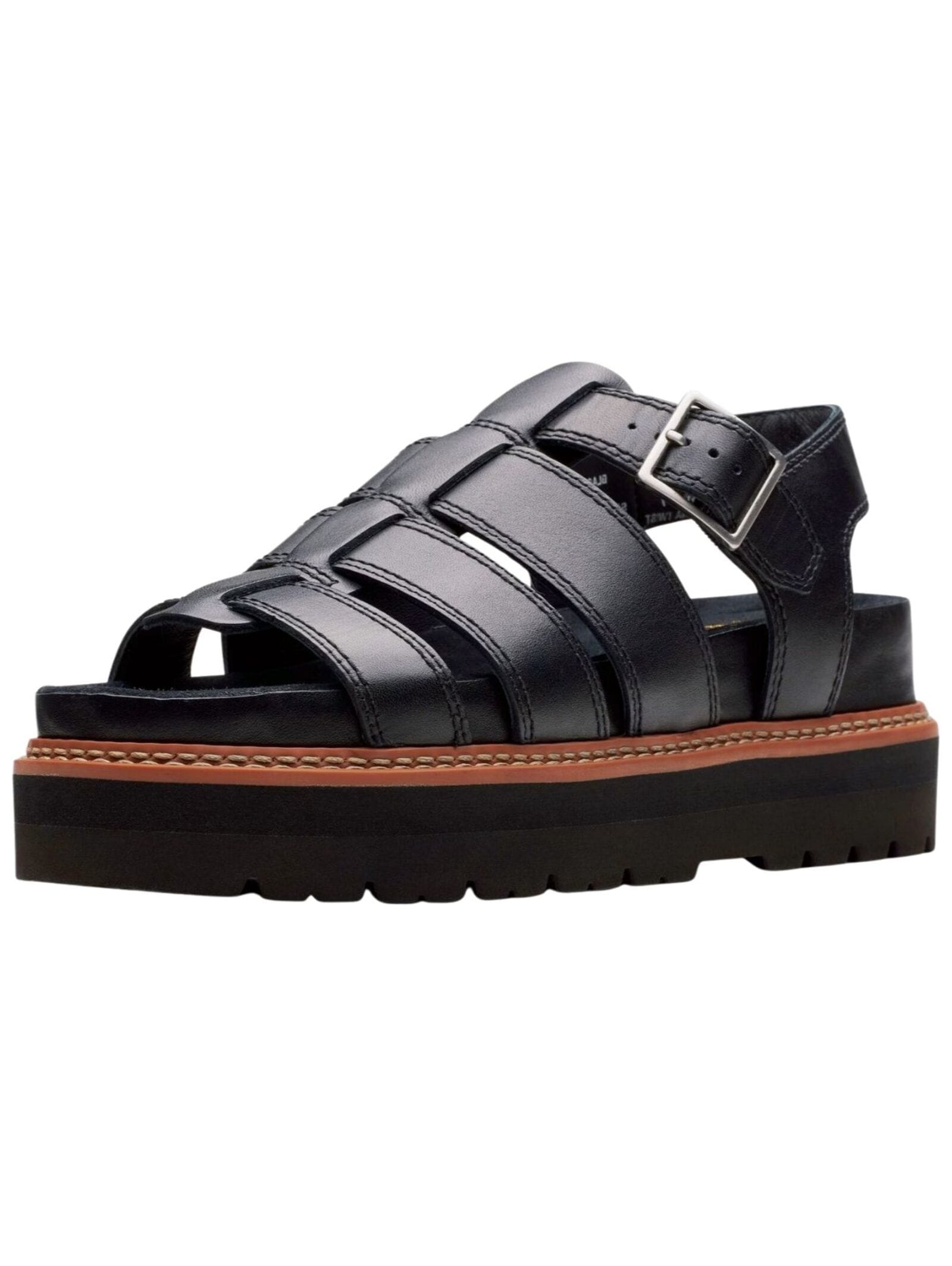 Clarks Plateausandaletten "Clarks Sandalen Leder" günstig online kaufen