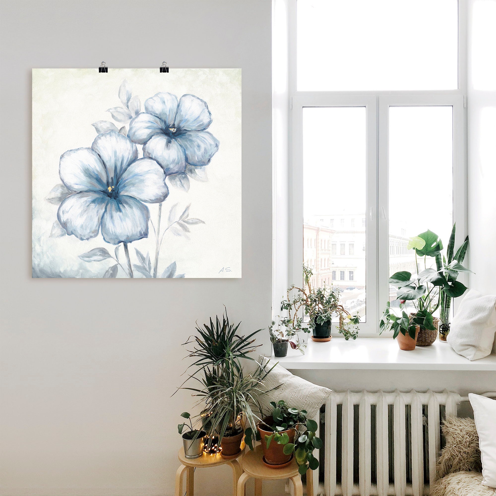 Artland Wandbild »Blauer Mohn«, Blumen, (1 St.), als Leinwandbild, Poster, Wandaufkleber in verschied. Größen