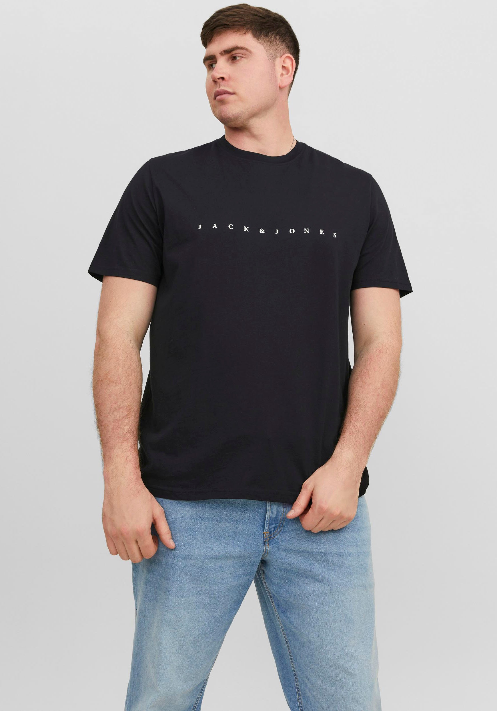 Jack & Jones PlusSize Rundhalsshirt "JJESTAR JJ TEE SS NOOS PLS" mit Logo S günstig online kaufen