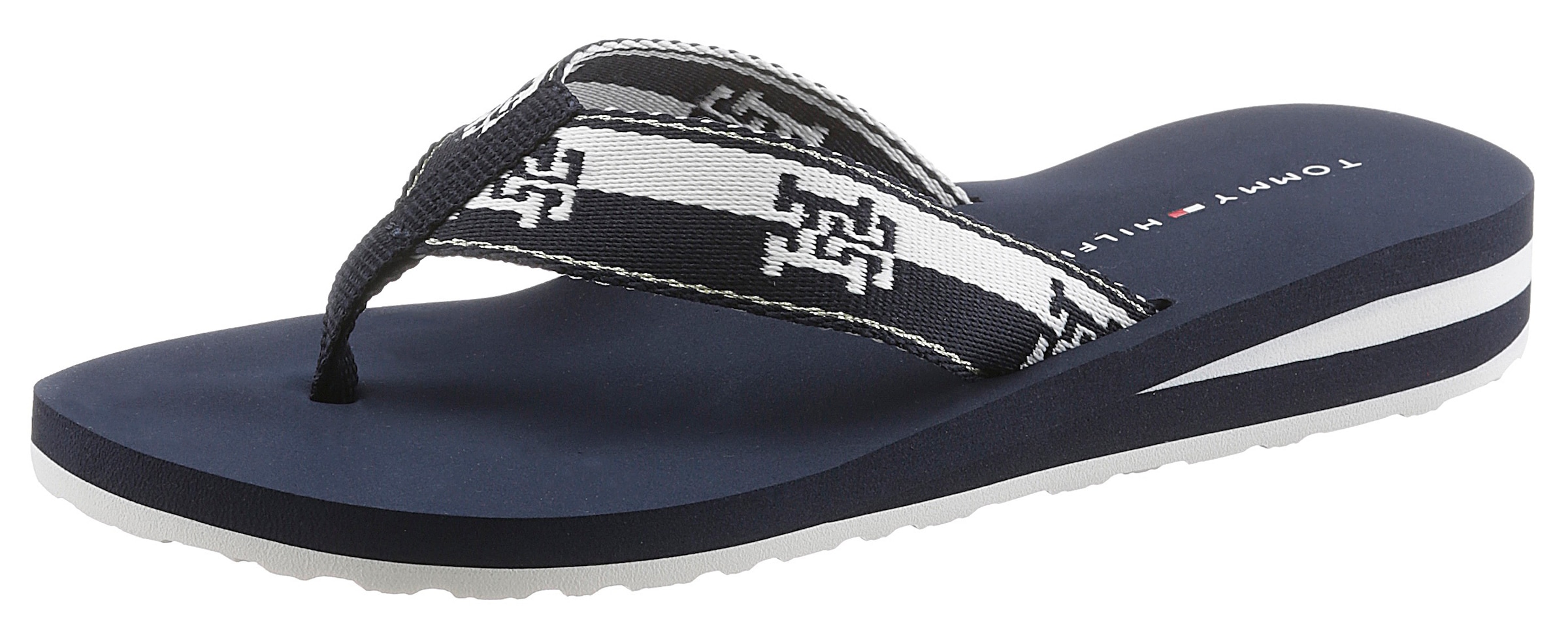 Tommy Hilfiger Zehentrenner »TH COLORBLOCK WEBBING SANDAL«, mit Logo