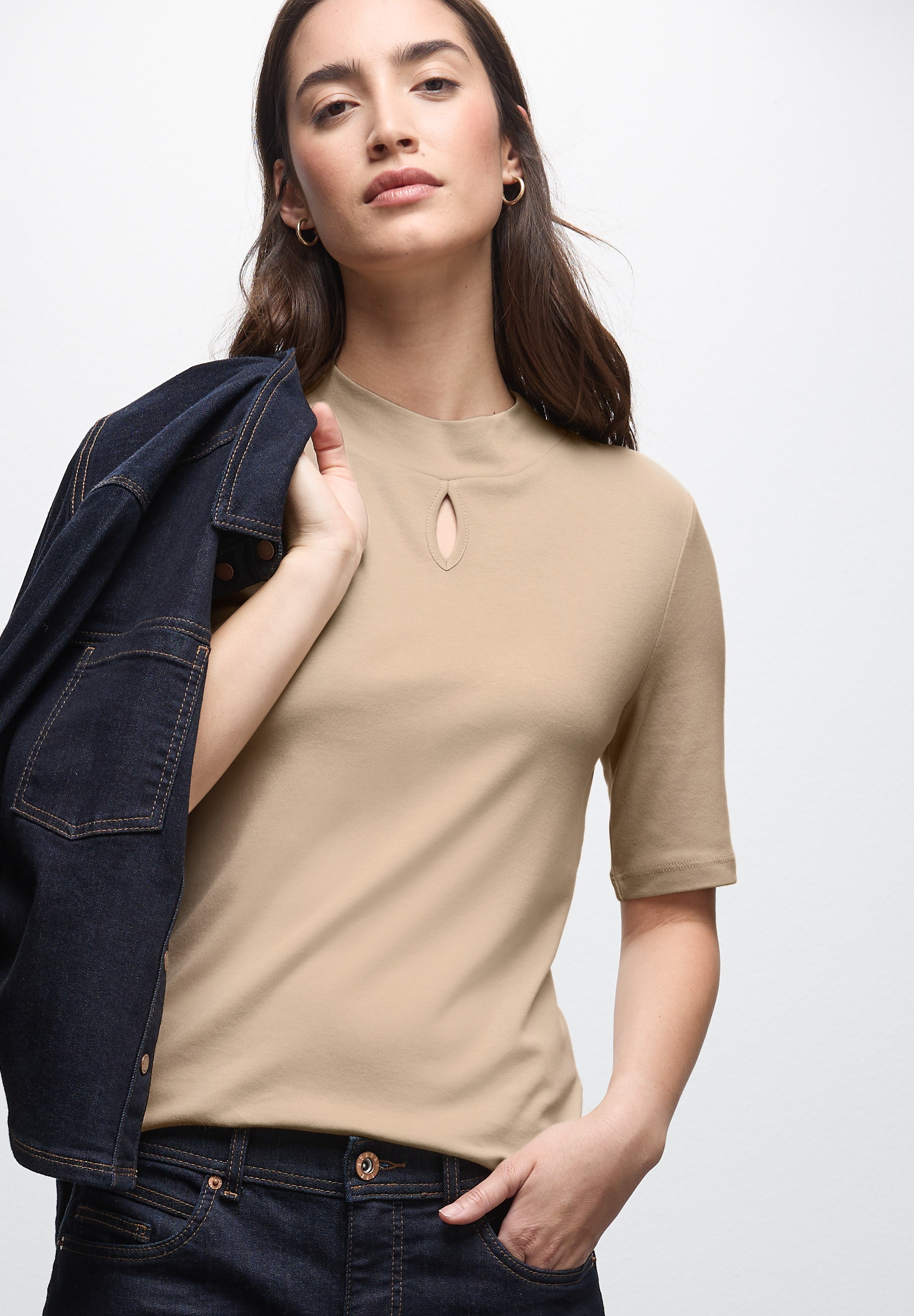 STREET ONE T-Shirt im soften Baumwoll-Mix günstig online kaufen