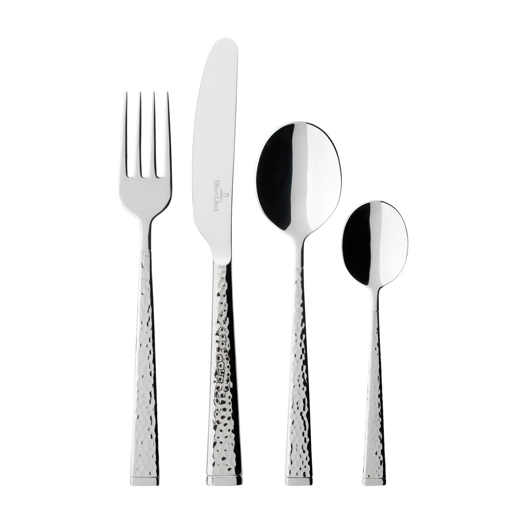 Villeroy & Boch Besteck-Set "Tafelbesteck Blacksmith 144er Set silber" Spülmaschinenfest
