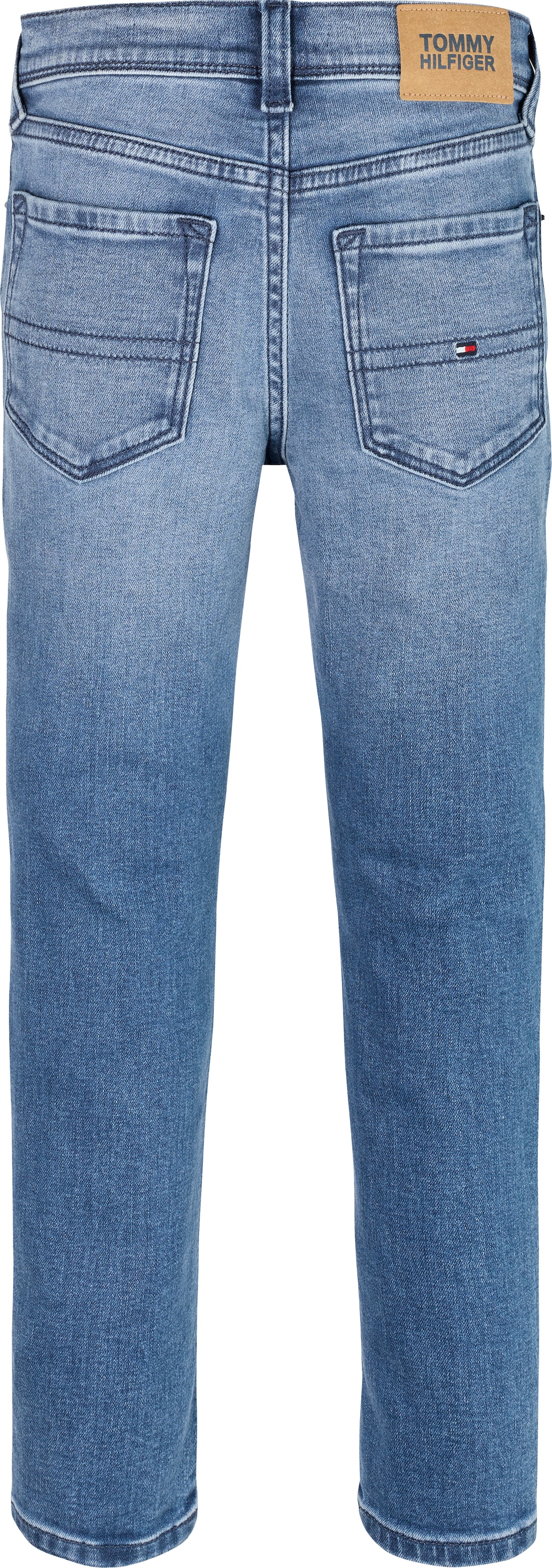 Tommy Hilfiger Slim-fit-Jeans »SCANTON Y SLIM FIT DKBLUE JEANS« in blauer Waschung, mit Logo-Badge