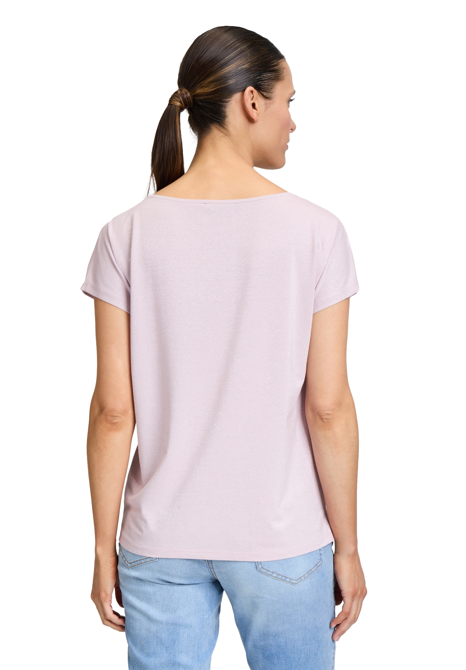 Betty Barclay Kurzarmshirt »Betty Barclay Halbarm-Shirt mit Schleifenknoten«, (1 tlg.), Pailletten