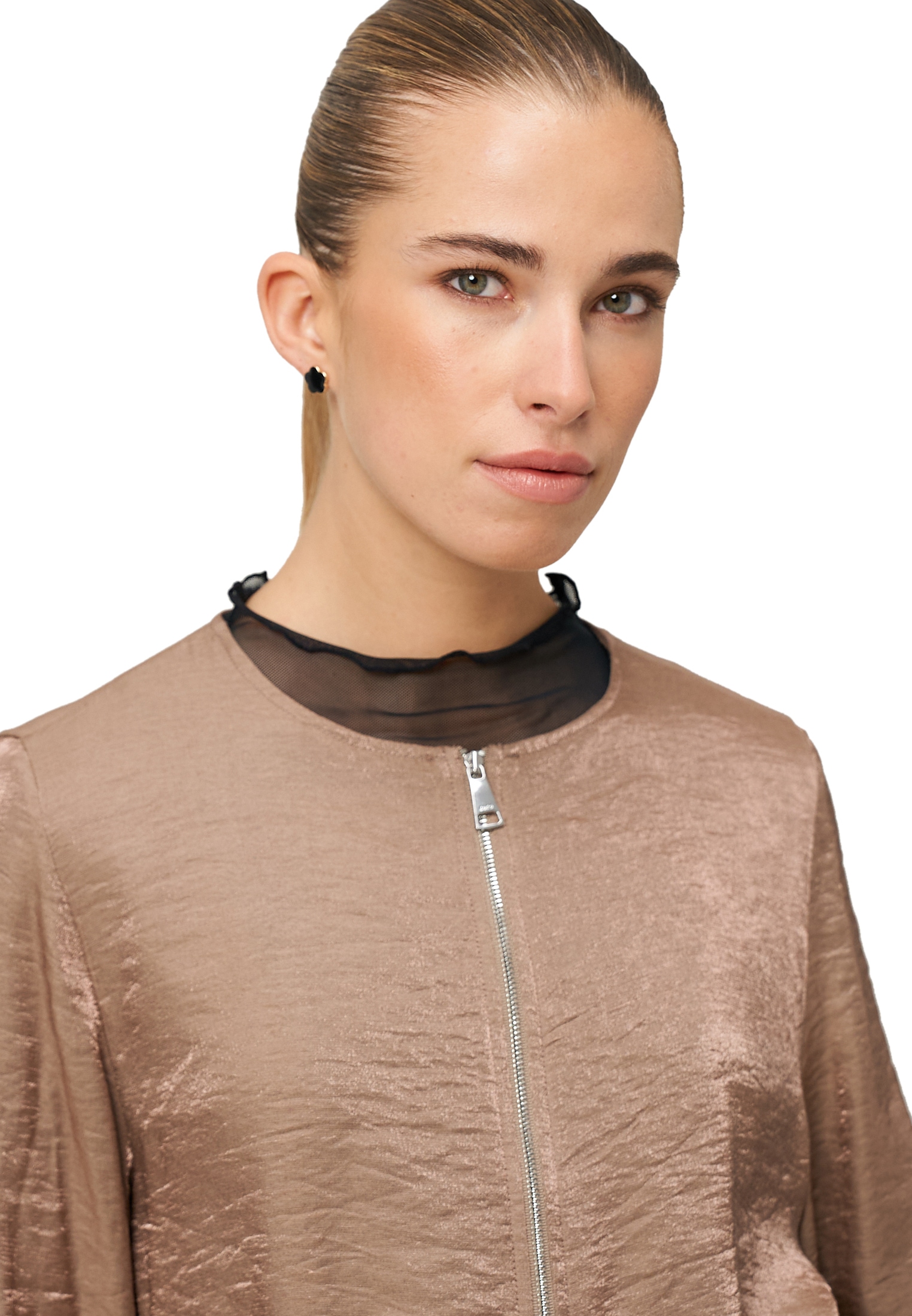 Zero Jackenblazer »Damen mit Knittereffekt« drapiert /gerafft