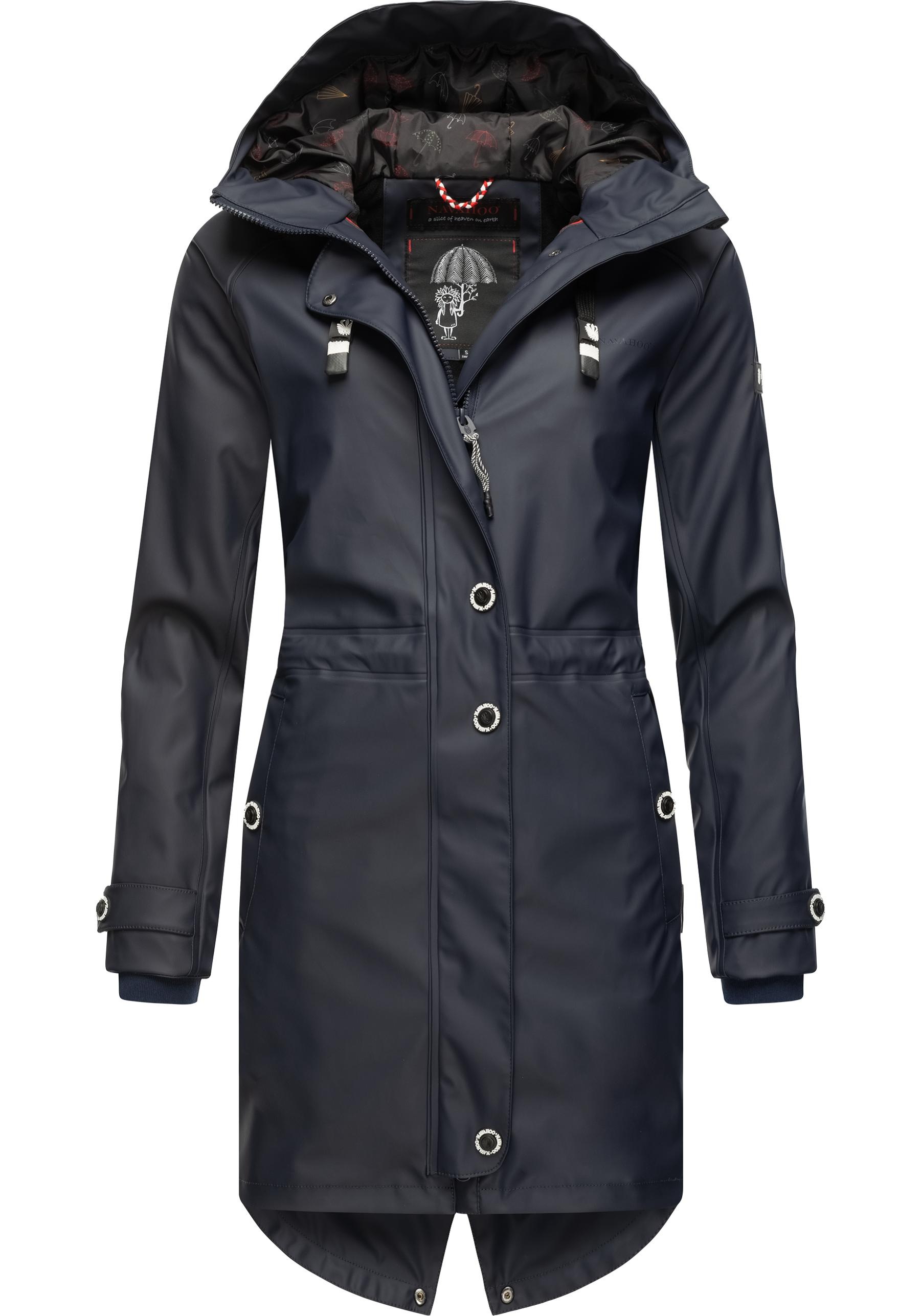 Navahoo Regenjacke »Rainy Flower«, mit Kapuze, modischer Damen Regenmantel mit Kapuze