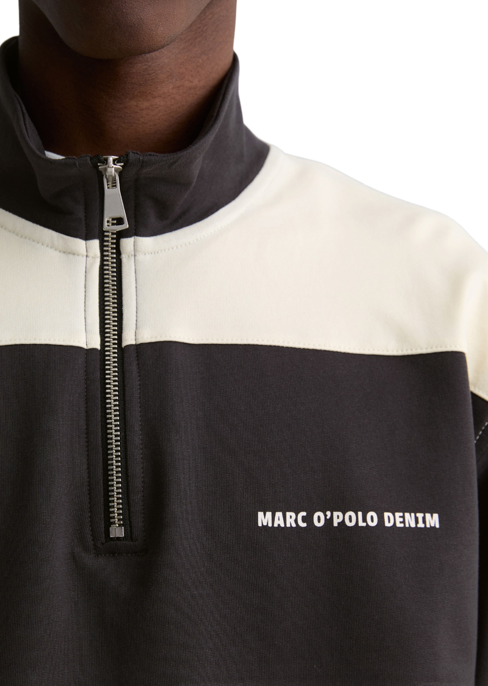 Marc O'Polo DENIM Sweatshirt »mit Cut-&-Sew-Blockstreifen«
