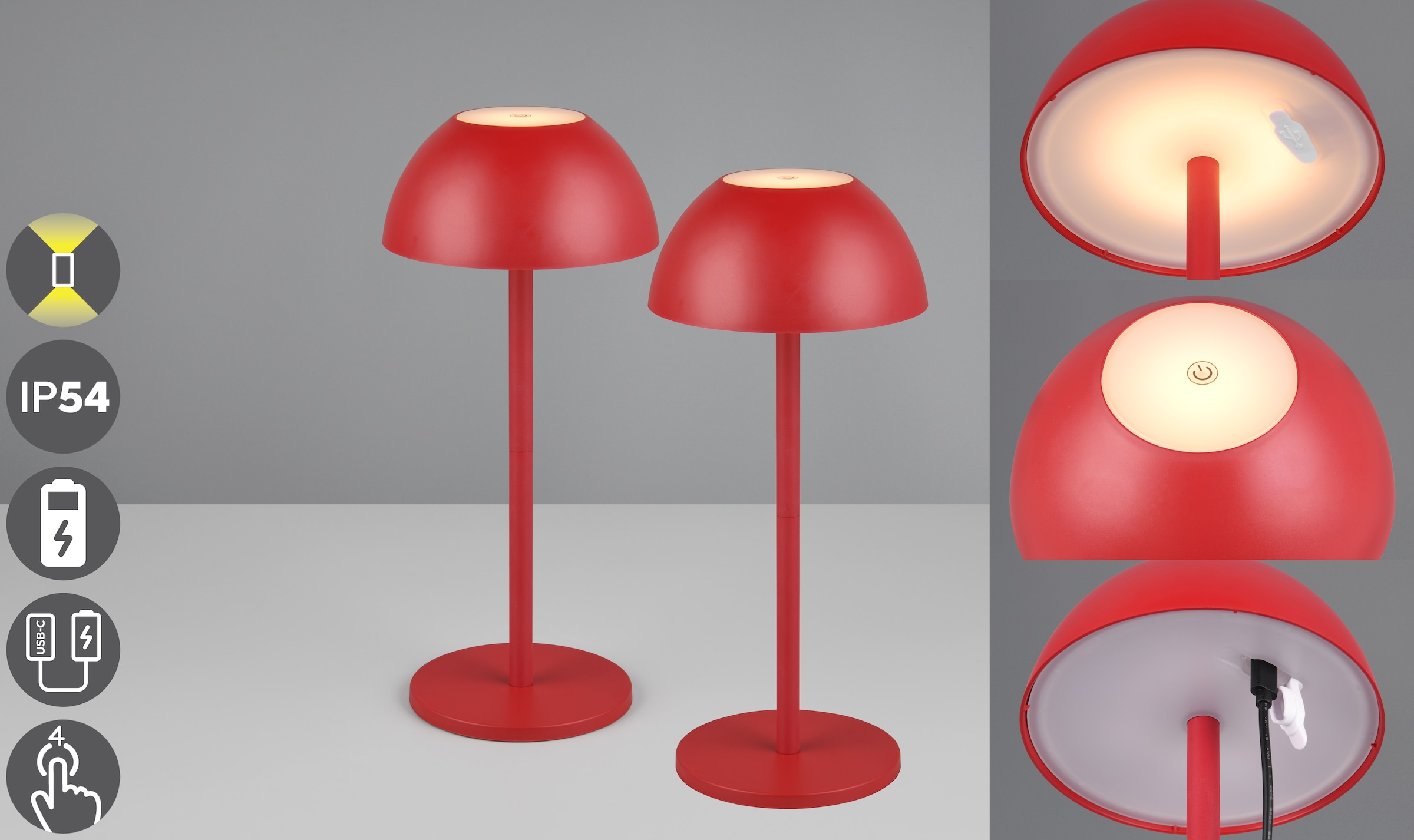 my home LED Außen-Tischleuchte "Abbey Tischleuchte 2er-Set", 1 flammig, Leu günstig online kaufen
