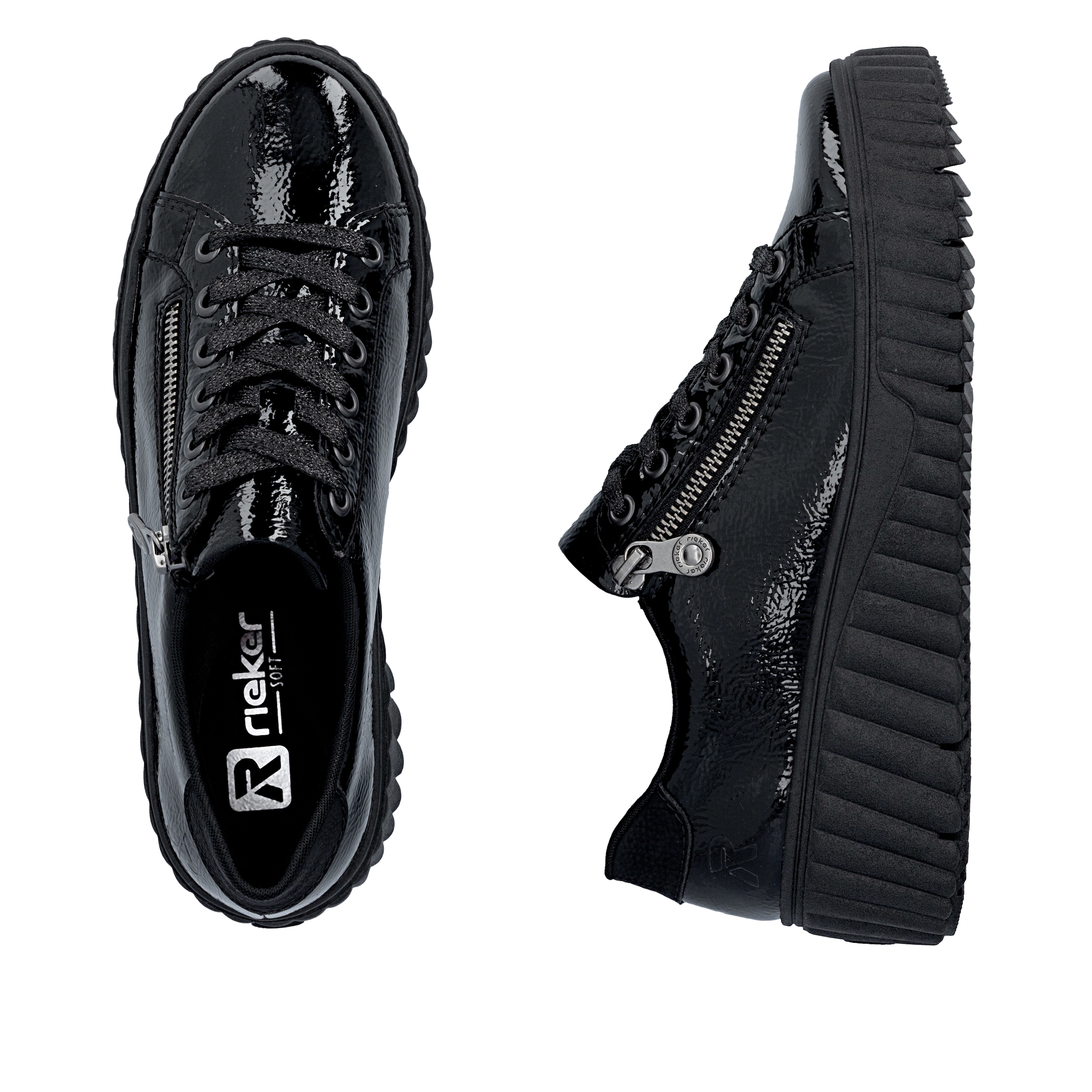 Rieker Plateausneaker  Freizeitschuh, Halbschuh, Schnürschuh mit Plateausohle