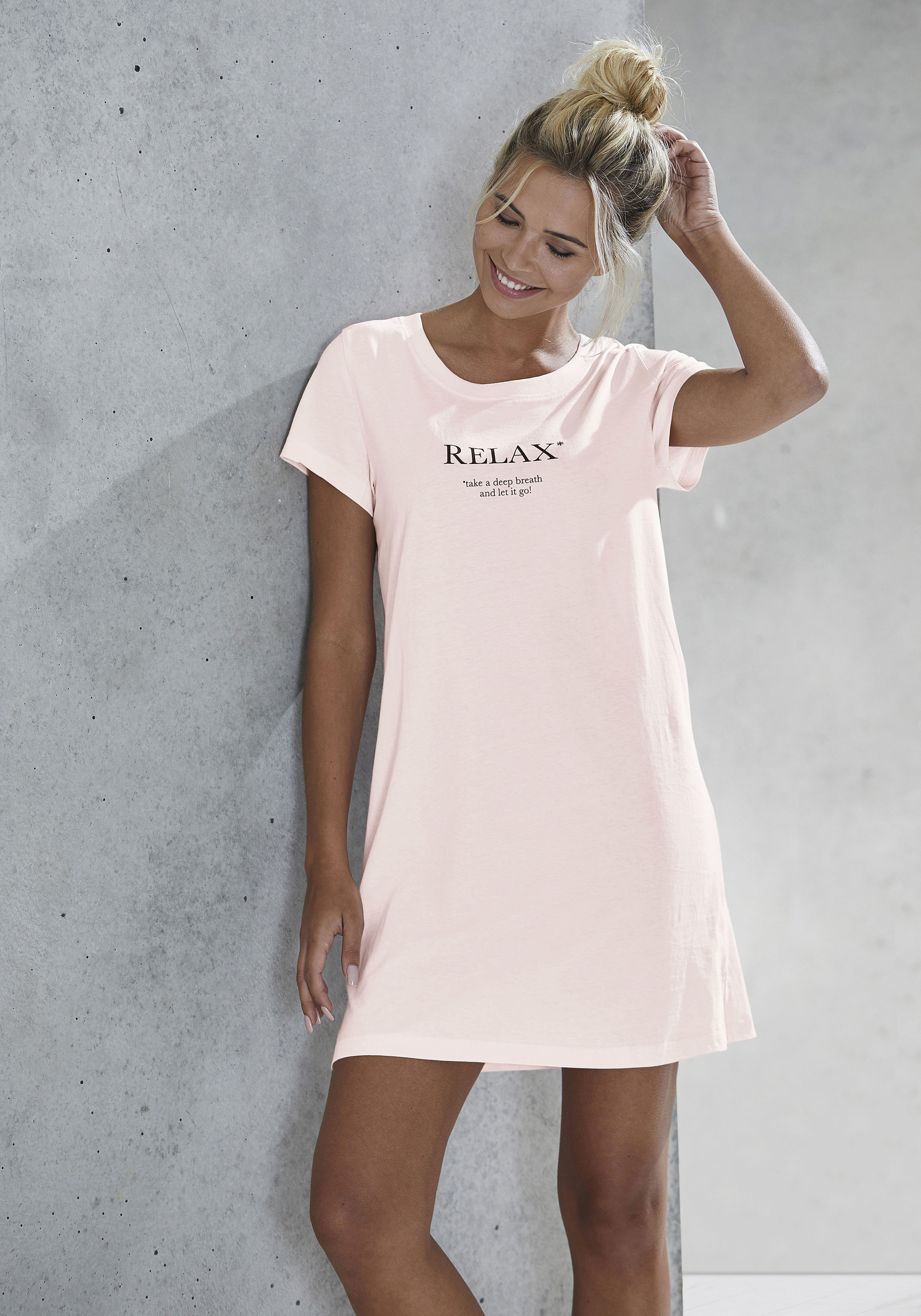 Vivance Dreams by Lascana Nachthemd 1 tlg. mit Statementdruck