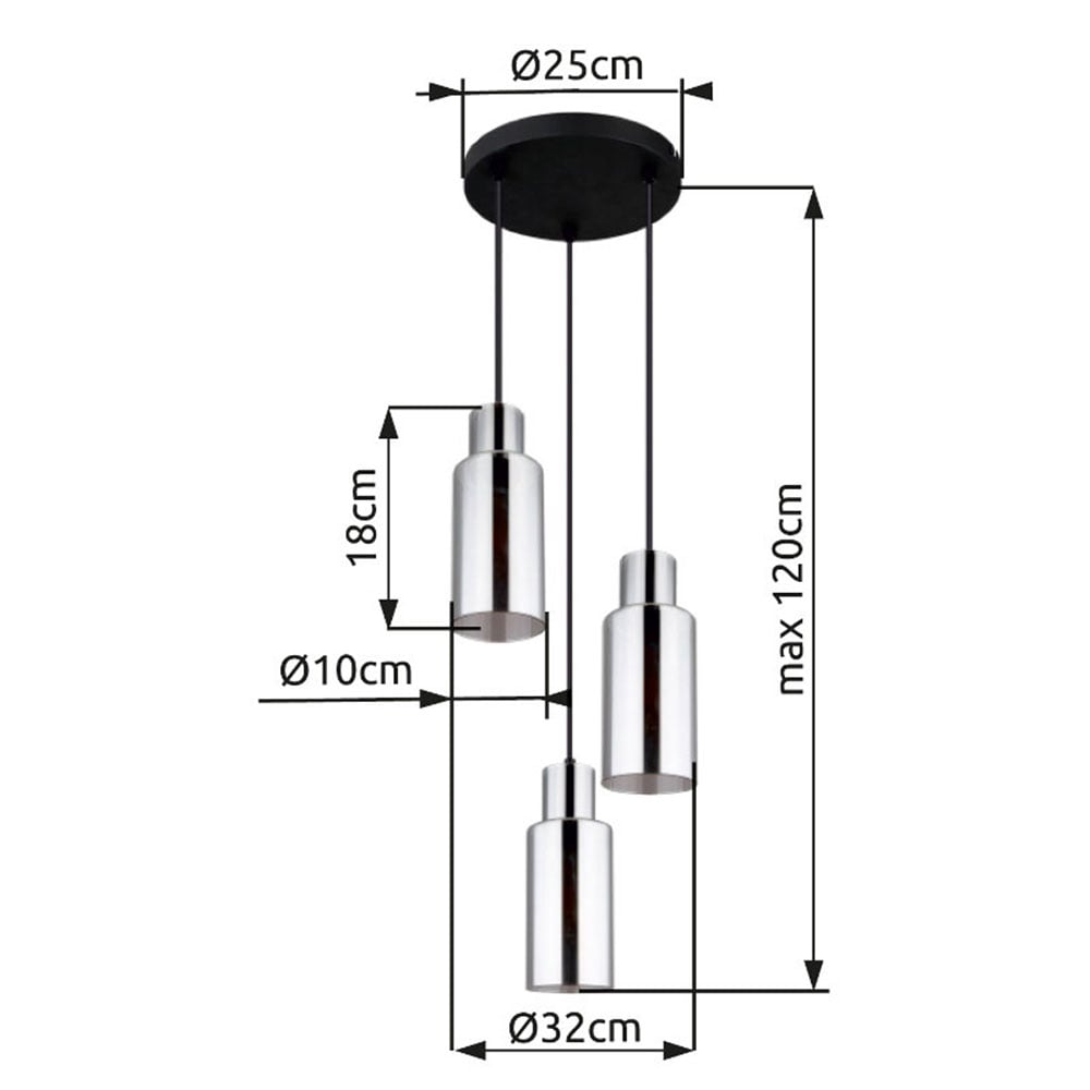 GLOBO LIGHTING Hängeleuchte »LIDARIA«, Leuchtmittel E27 | ohne Leuchtmittel, Hängelampe/Pendelleuchte/Esszimmer/Wohnzimmer/Esstisch