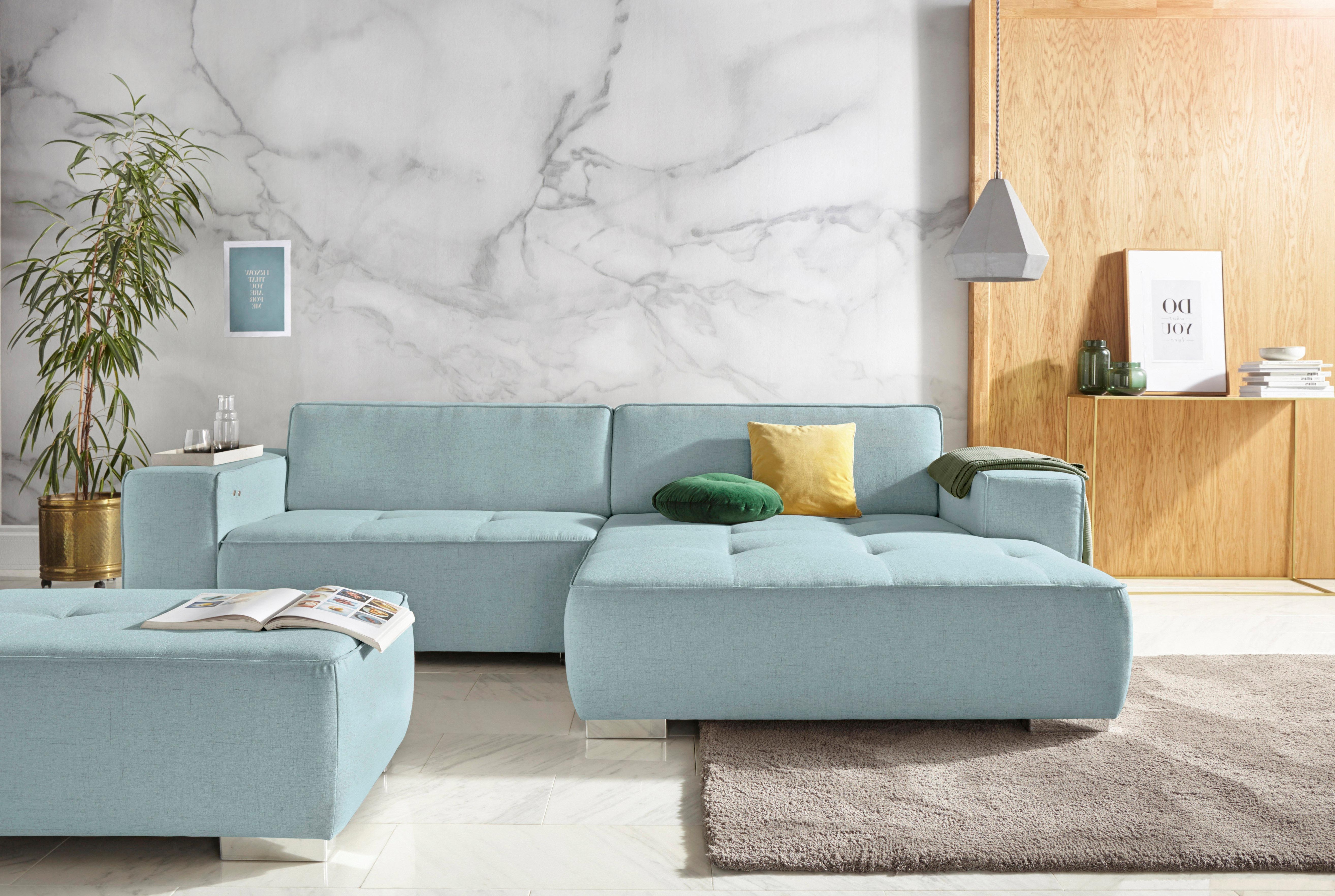 OTTO home Ecksofa "Sapporo L-Form" wahlweise Schlaffunktion oder Sitztiefenverstellung, Federkern