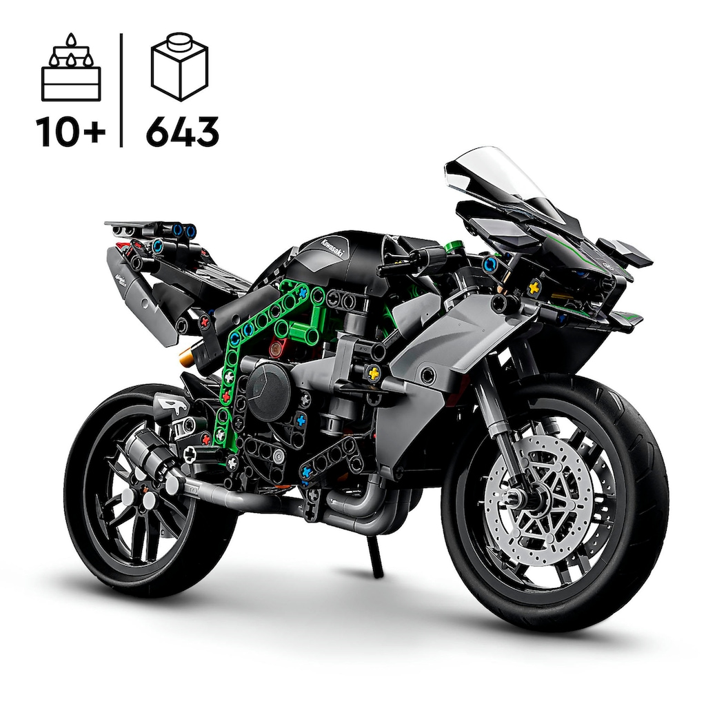 LEGO® Konstruktionsspielsteine »Kawasaki Ninja H2R Motorrad (42170), LEGO® Technic«, (643 St.)